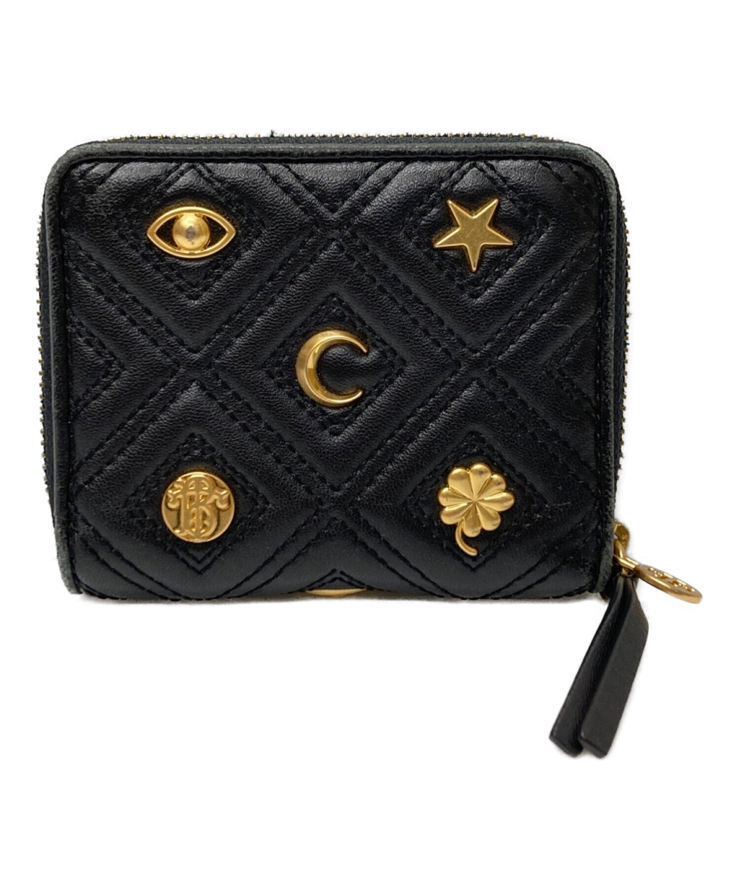 TORY BURCH (トリーバーチ) フレミングチャーム コンパクトウォレット ブラック