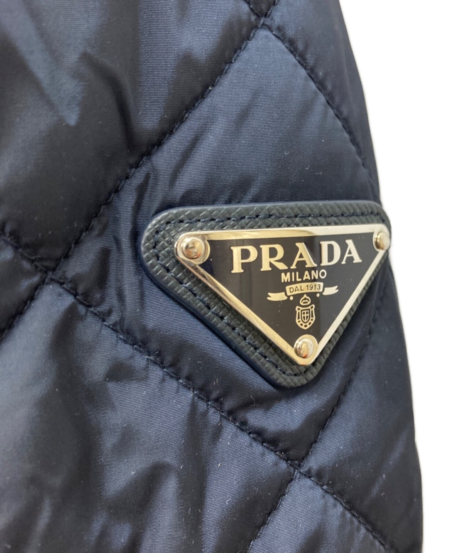 中古・古着通販】PRADA (プラダ) 中綿ジャケット ネイビー サイズ:50