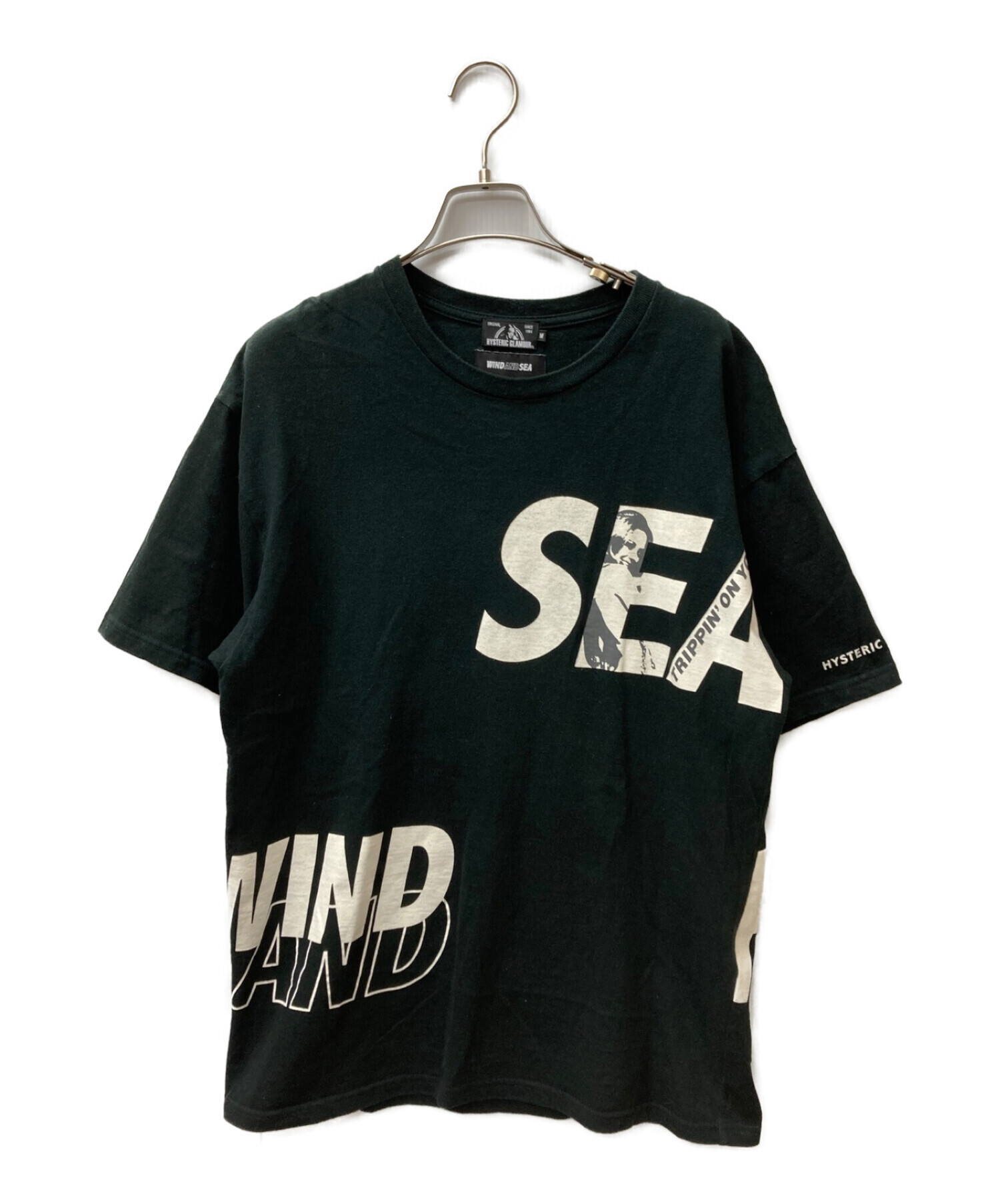 WIND AND SEA (ウィンダンシー) Hysteric Glamour (ヒステリックグラマー) プリントTシャツ ブラック サイズ:M