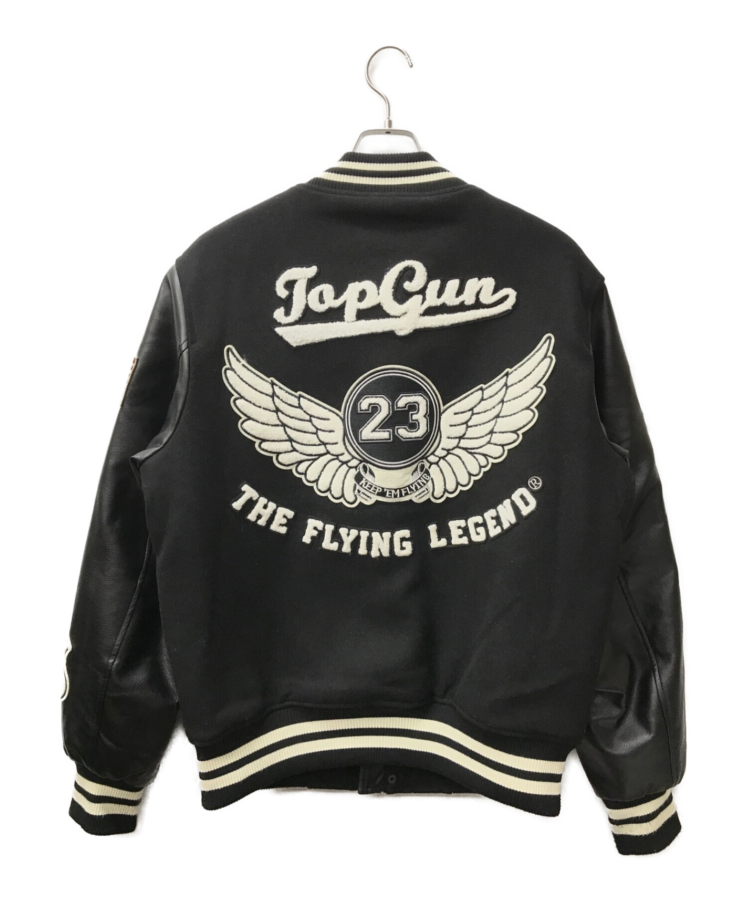 TOP GUN (トップガン) THE FLYING LEGEND VARSITY JACKET ブラック サイズ:L