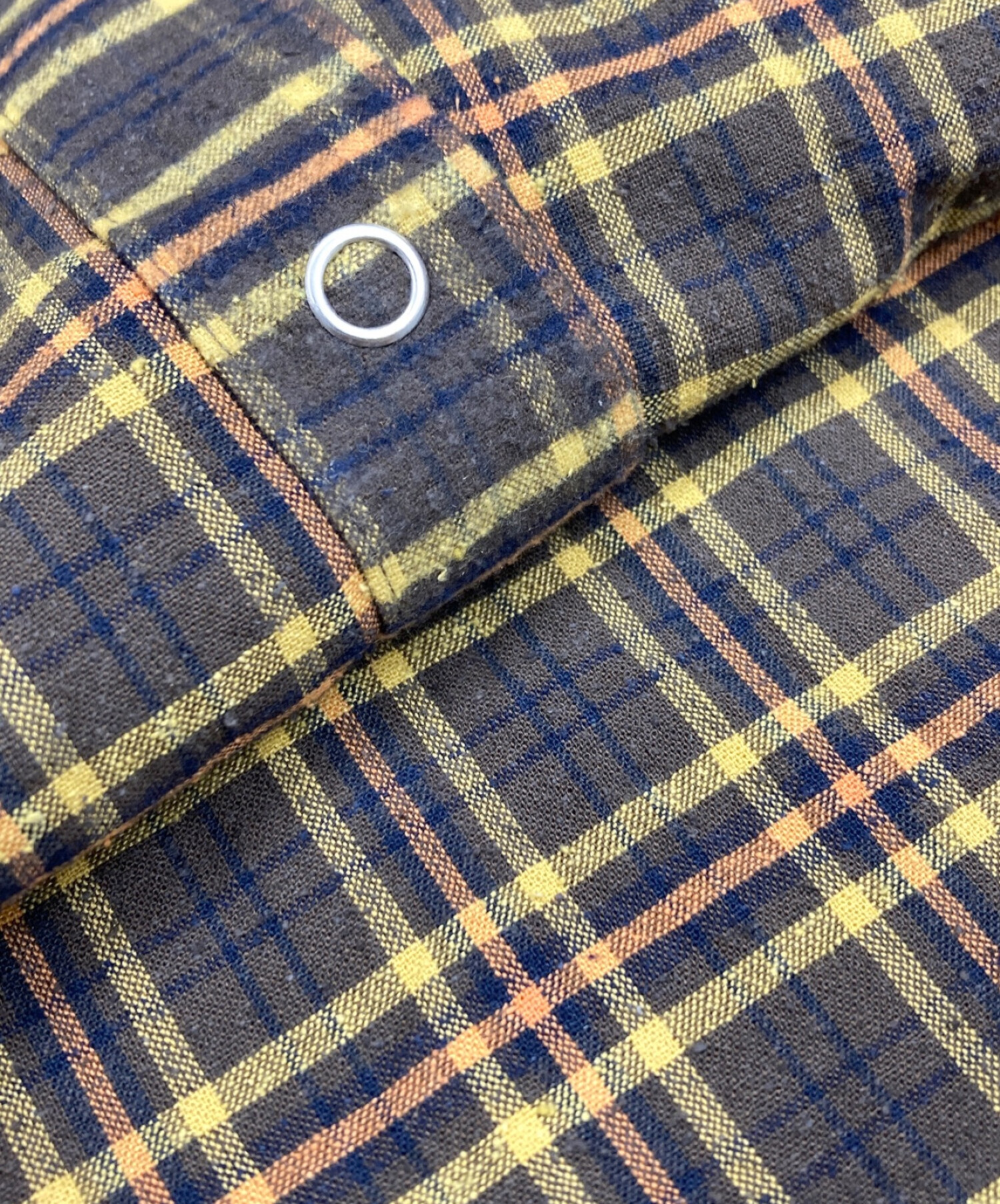 AURALEE (オーラリー) SILK COTTON BRUSHED FLANNEL SHIRTS ブラウン サイズ:5