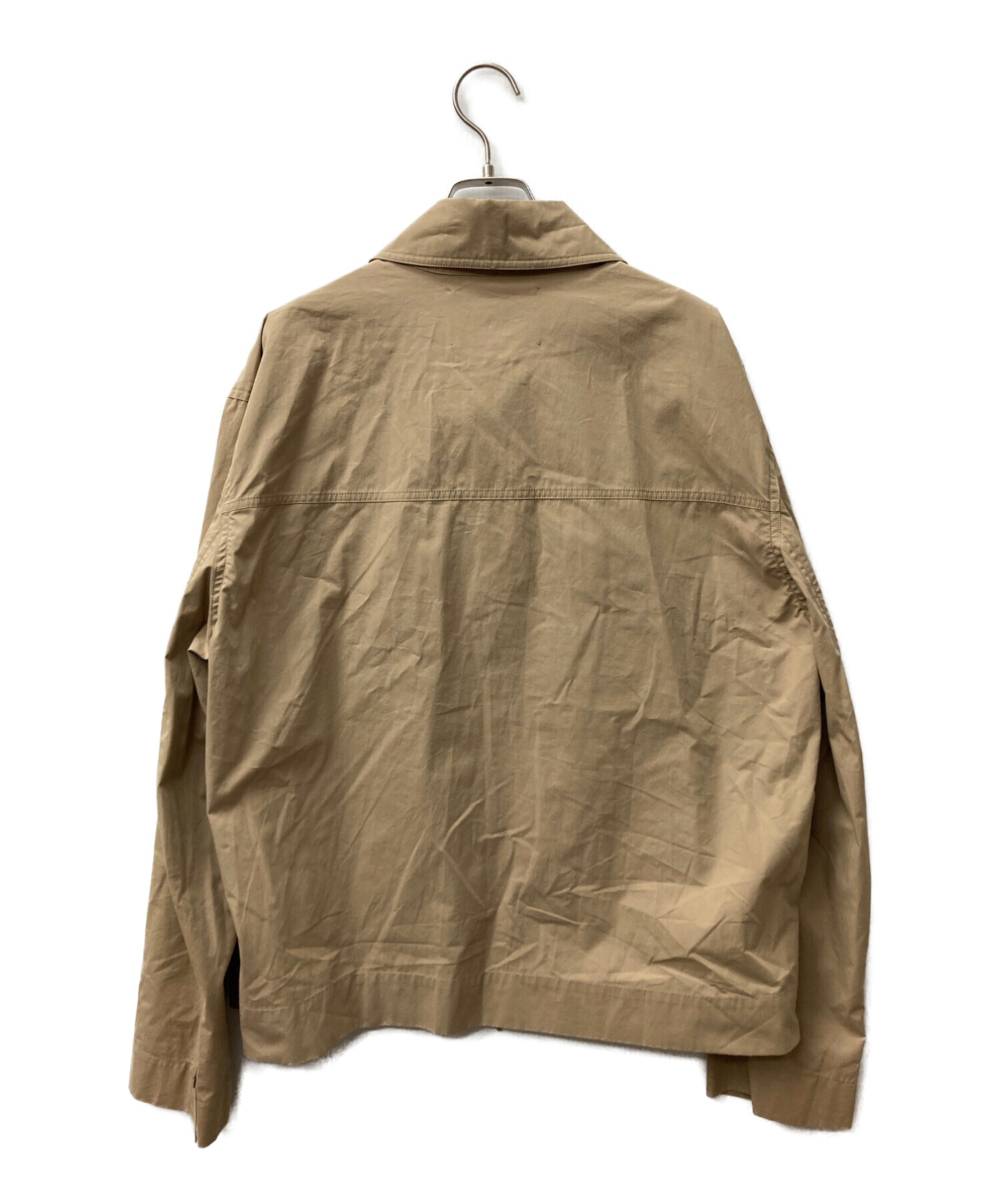 STUDIO NICHOLSON (スタジオニコルソン) POWDER COTTON OVERLAP SHIRT ベージュ サイズ:M