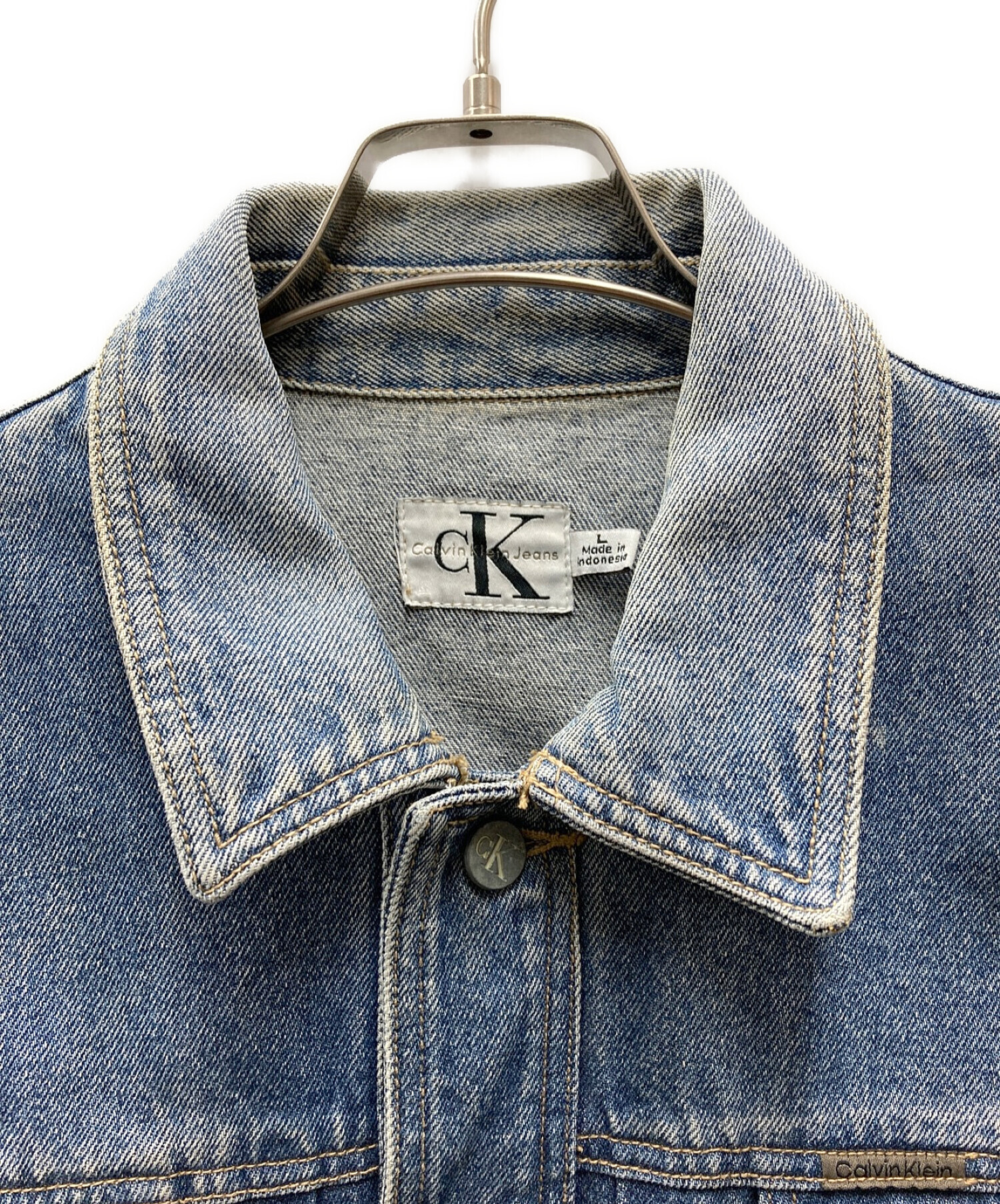 ck Calvin Klein (シーケーカルバンクライン) デニムジャケット インディゴ サイズ:L