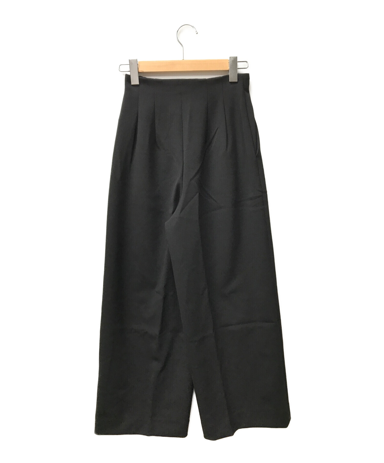 ENFOLD (エンフォルド) HIGH-WAIST WIDE PANTS ブラック サイズ:36 未使用品