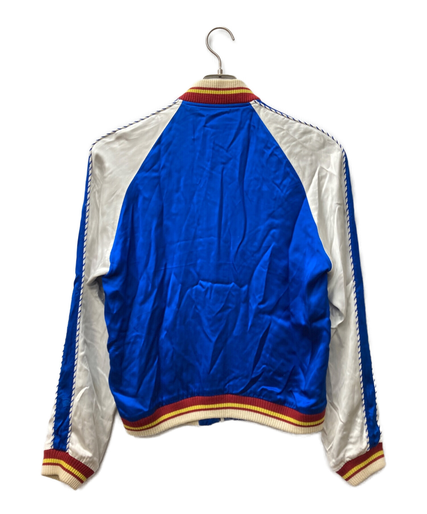 Saint Laurent Paris (サンローランパリ) テディサテンスカジャンジャケット ブルー サイズ:50