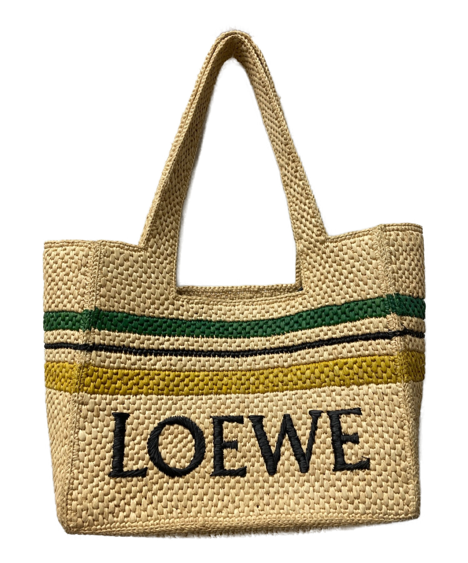 LOEWE (ロエベ) ストライプロエベフォントトート ベージュ