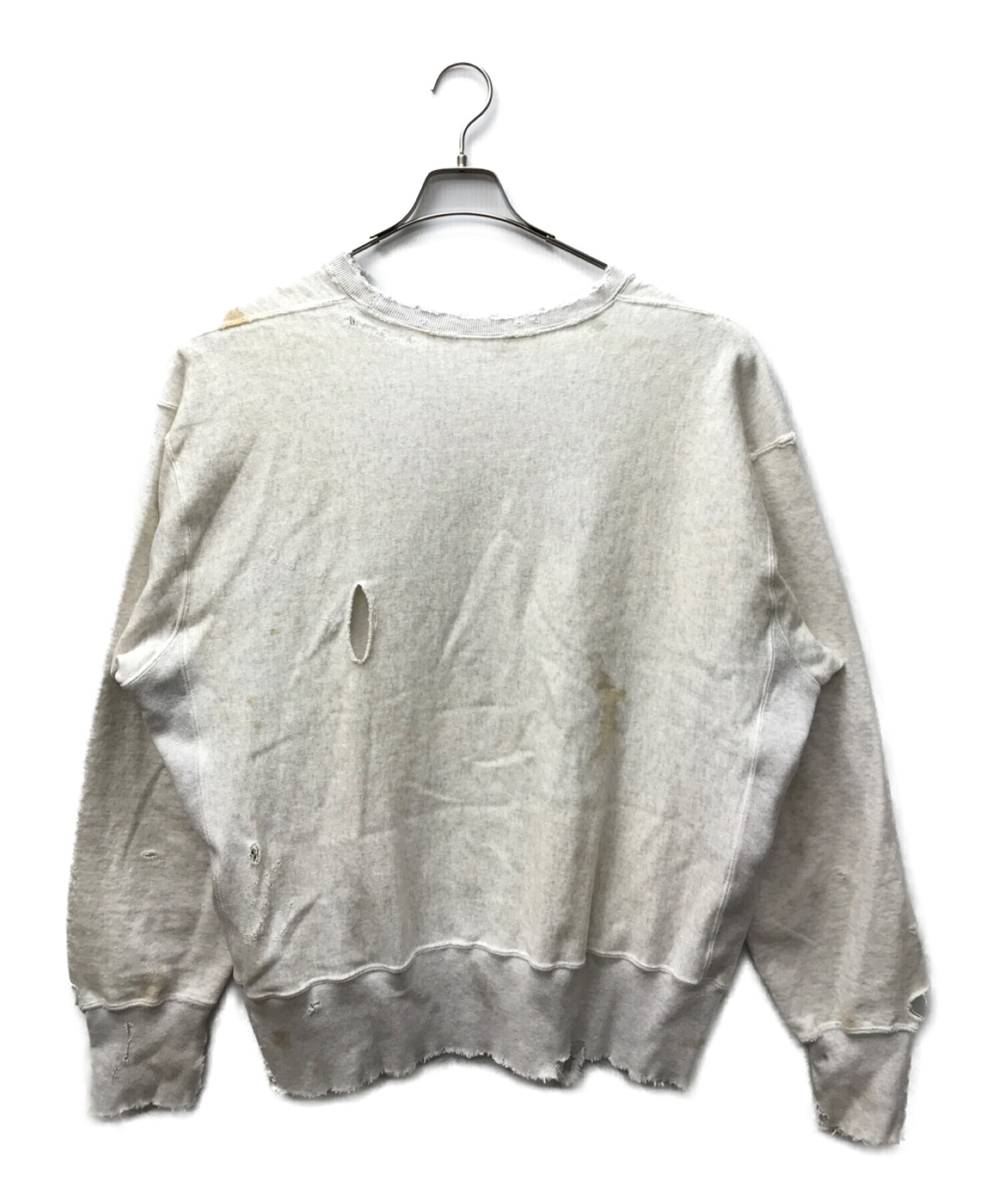 ANCELLM (アンセルム) CRASH CREWNECK SWEAT グレー サイズ:M