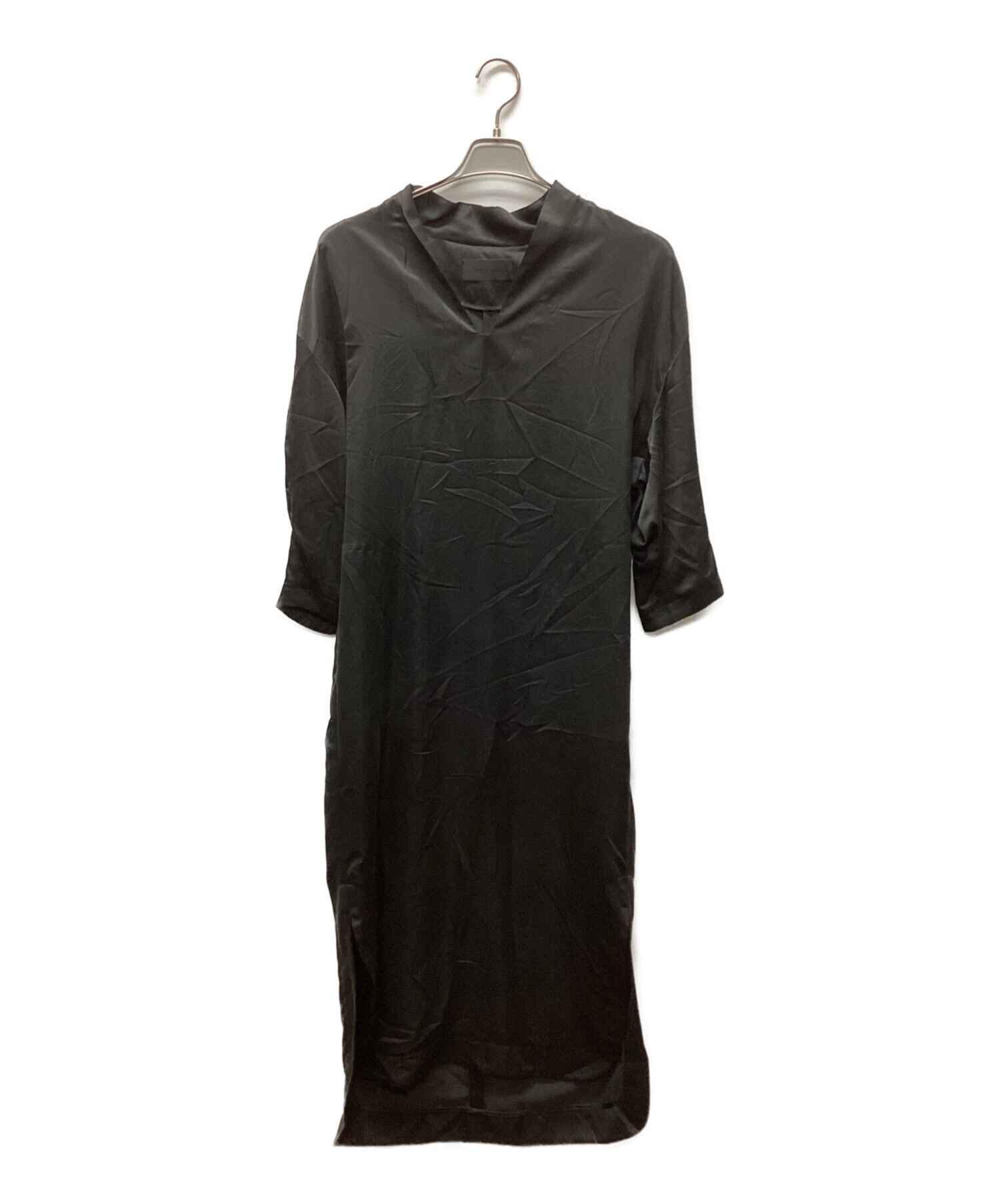 中古・古着通販】Mame Kurogouchi (マメクロゴウチ) 3 Basic Silk Deep Neck Dress ブラック  サイズ:Ｍ｜ブランド・古着通販 トレファク公式【TREFAC FASHION】スマホサイト