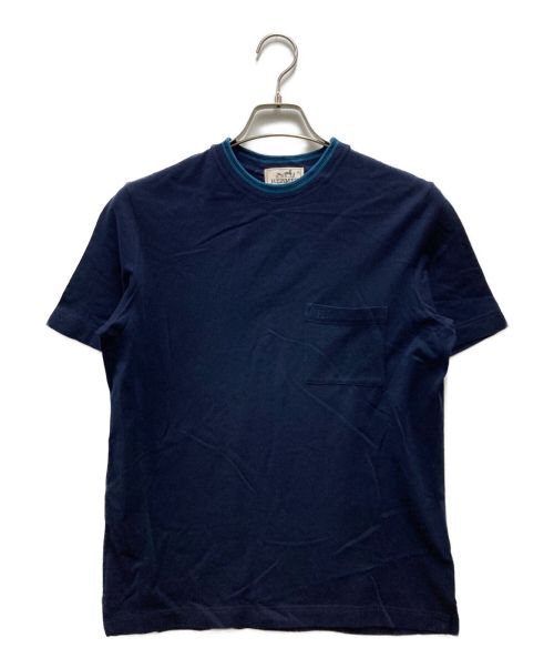 【中古・古着通販】HERMES (エルメス) ポケットTシャツ ネイビー サイズ:XS｜ブランド・古着通販 トレファク公式【TREFAC  FASHION】スマホサイト