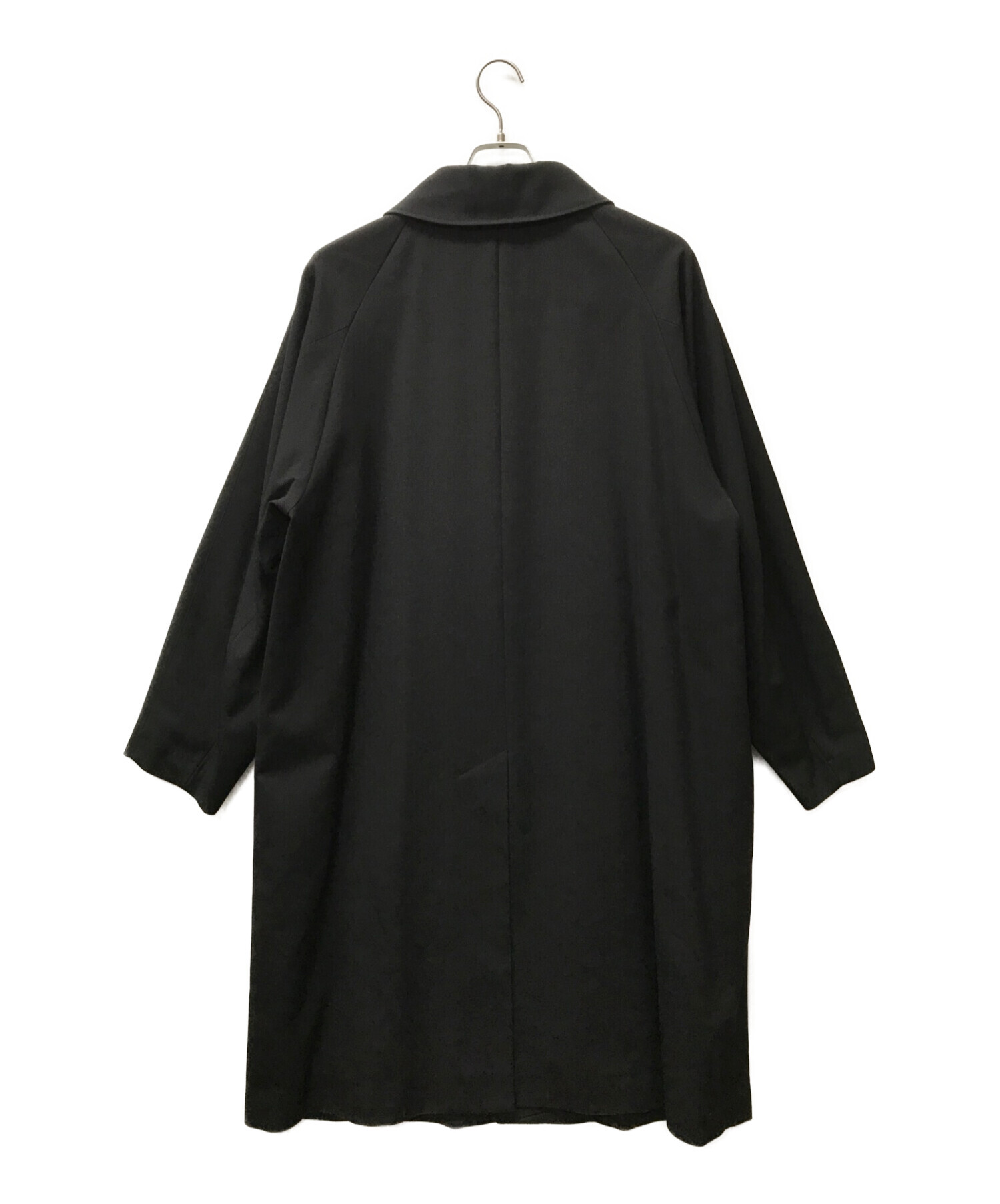 MARKAWARE (マーカウェア) RAGLAN MINIMALIST COAT ORGANIC WOOL SURVIVAL CLOTH ブラック  サイズ:2 未使用品