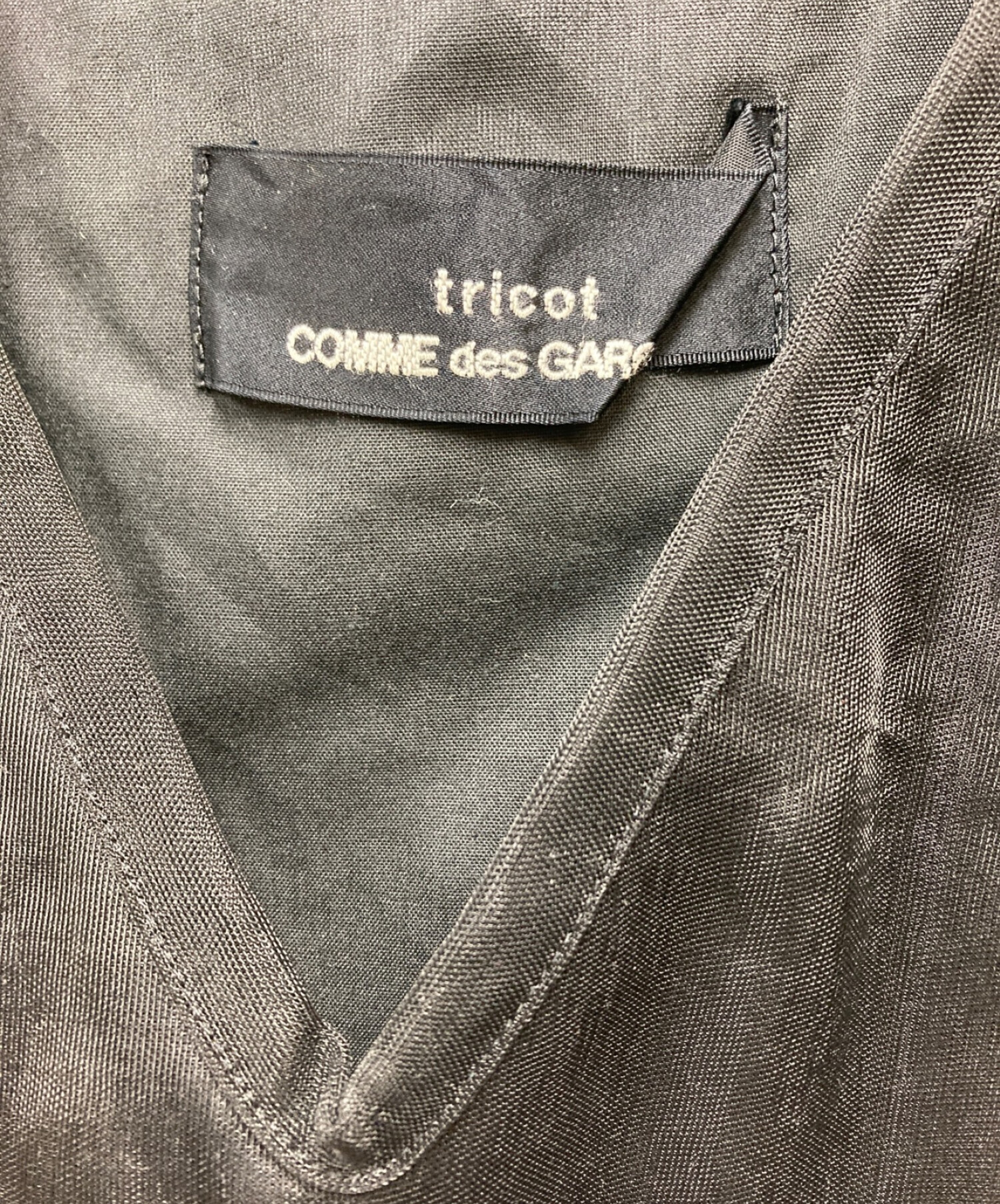 tricot COMME des GARCONS (トリココムデギャルソン) デザインラップワンピース ブラック サイズ:不明