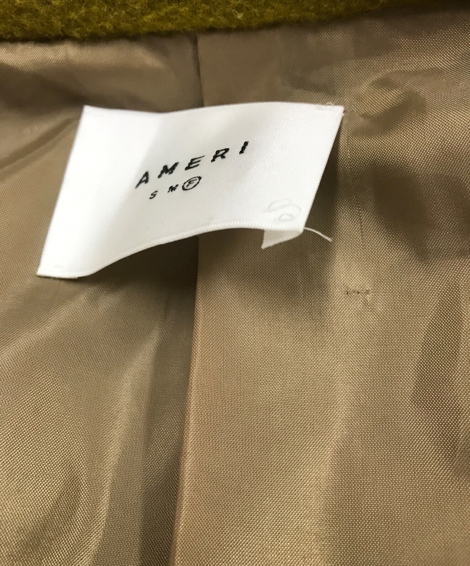 中古・古着通販】Ameri (アメリ) 2WAY COLLAR DUFFLE COAT イエロー