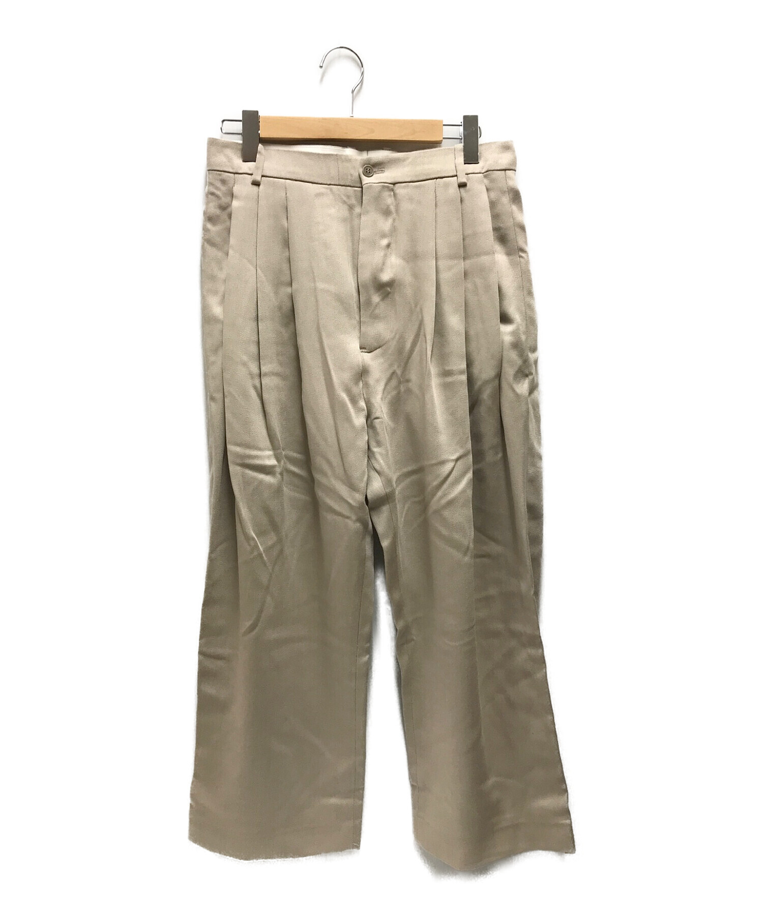 中古・古着通販】Hed Mayner (ヘド メイナー) woven trousers ベージュ