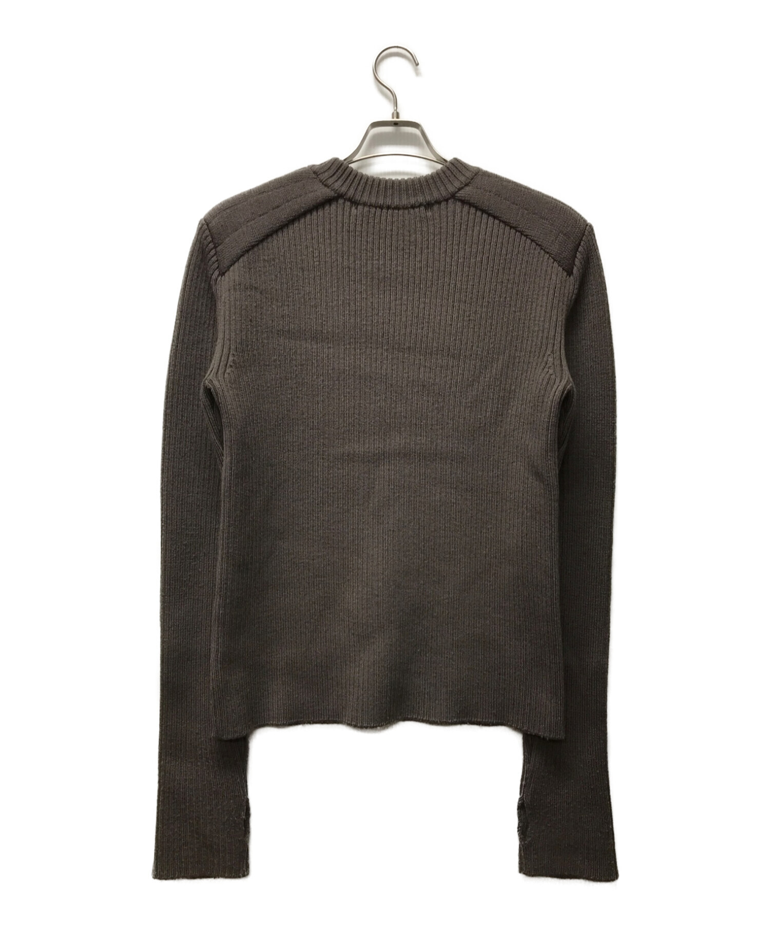 JOHN LAWRENCE SULLIVAN (ジョンローレンスサリバン) SHOULDER PAD KNIT SWEATER ブラウン サイズ:Ｍ