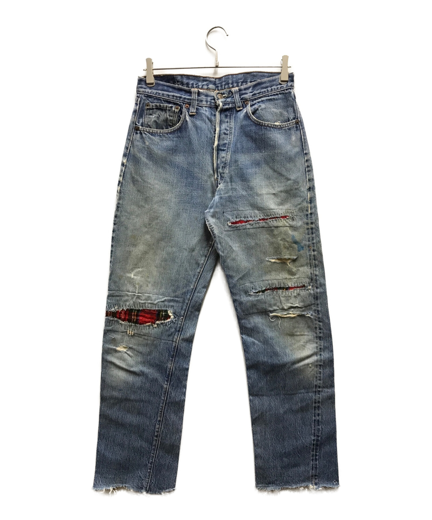 中古・古着通販】LEVI'S (リーバイス) 501リペア加工デニムパンツ