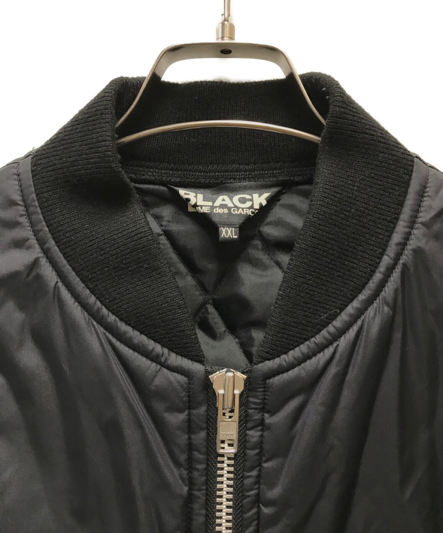 BLACK COMME des GARCONS (ブラック コムデギャルソン) MA-1ジャケット ブラック サイズ:XXL