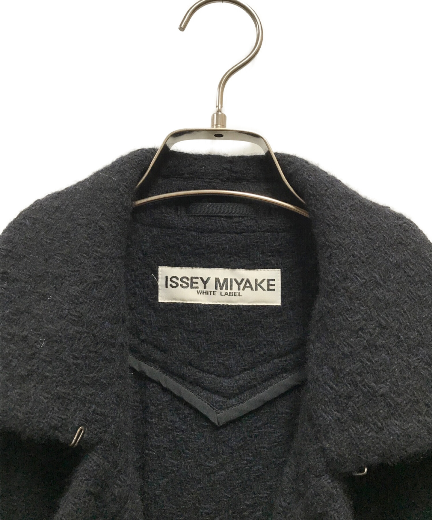 ISSEY MIYAKE WHITE LABEL (イッセイミヤケホワイトレーベル) ドルマン変形カシミヤコート ブラック サイズ:2