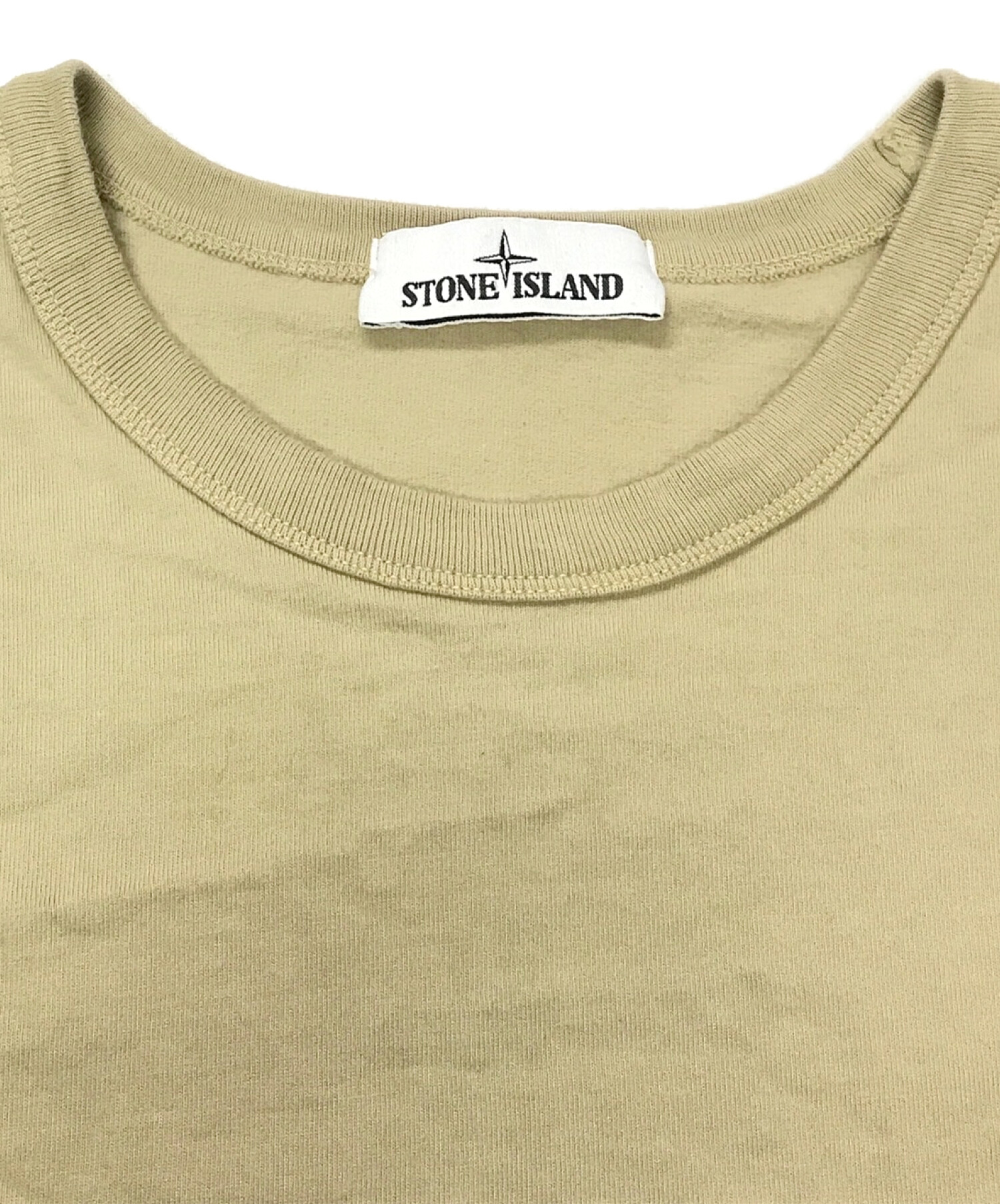 STONE ISLAND (ストーンアイランド) ロングスリーブTシャツ ベージュ サイズ:XL