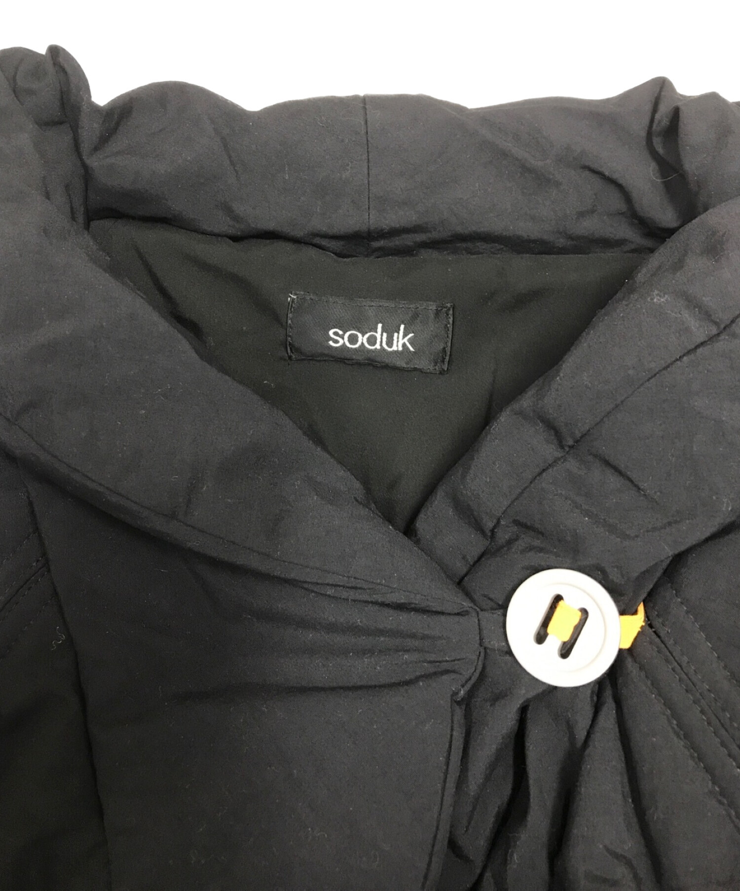 中古・古着通販】soduk (スドーク) puffy warm coat ブラック サイズ:FREE｜ブランド・古着通販 トレファク公式【TREFAC  FASHION】スマホサイト