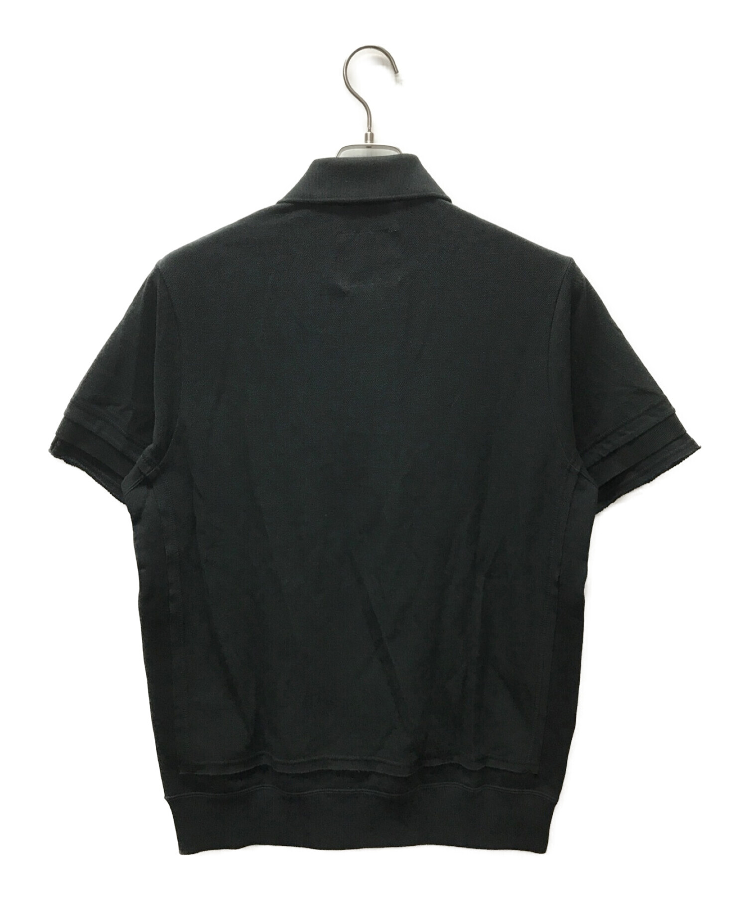sacai (サカイ) LACOSTE (ラコステ) ドッキングポロシャツ ブラック サイズ:2