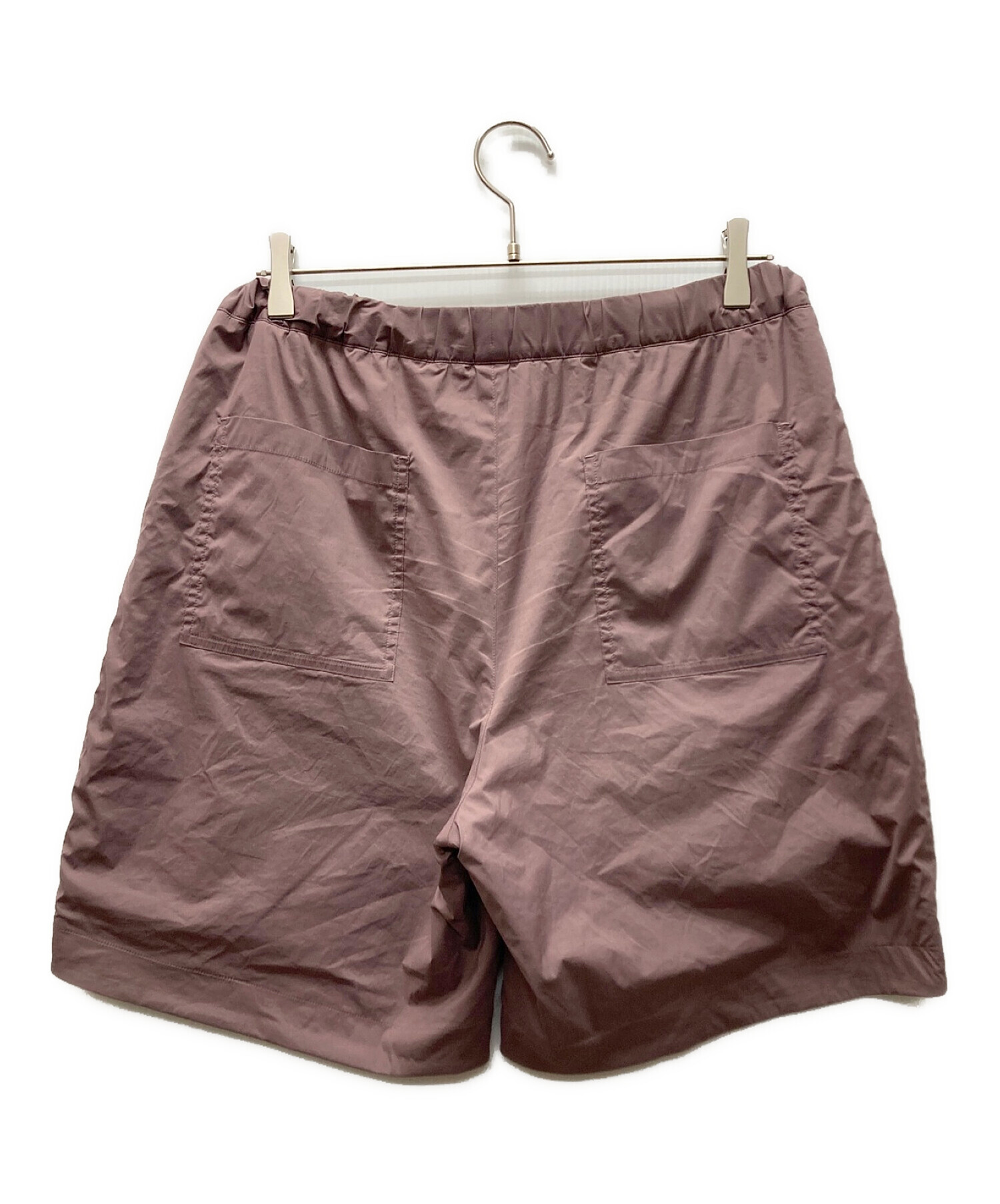 AURALEE (オーラリー) TERRY LINED LIGHT NYLON EASY SHORTS パープル サイズ:4