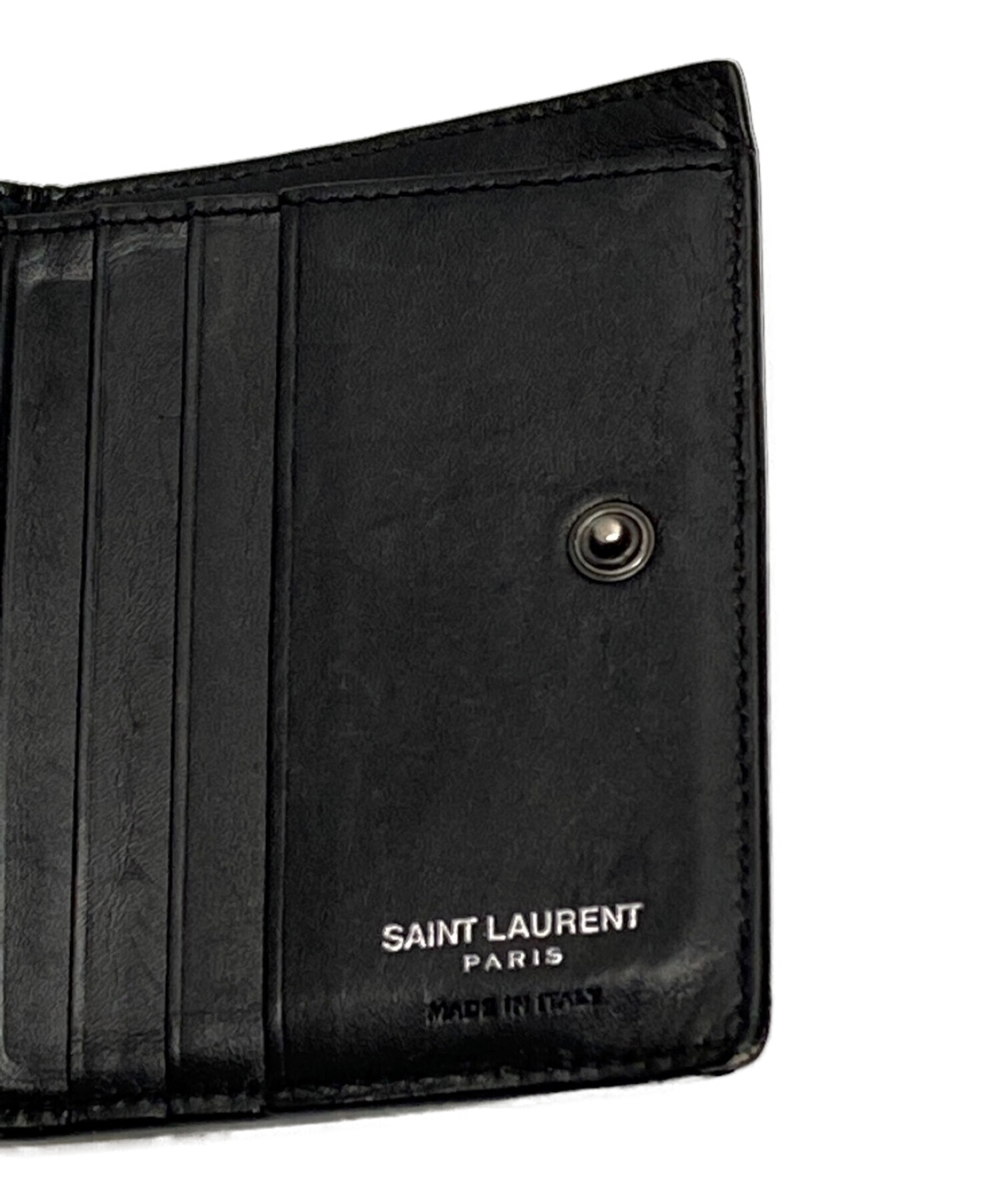 中古・古着通販】Saint Laurent Paris (サンローランパリ) 3つ折りスタッズ財布｜ブランド・古着通販 トレファク公式【TREFAC  FASHION】スマホサイト