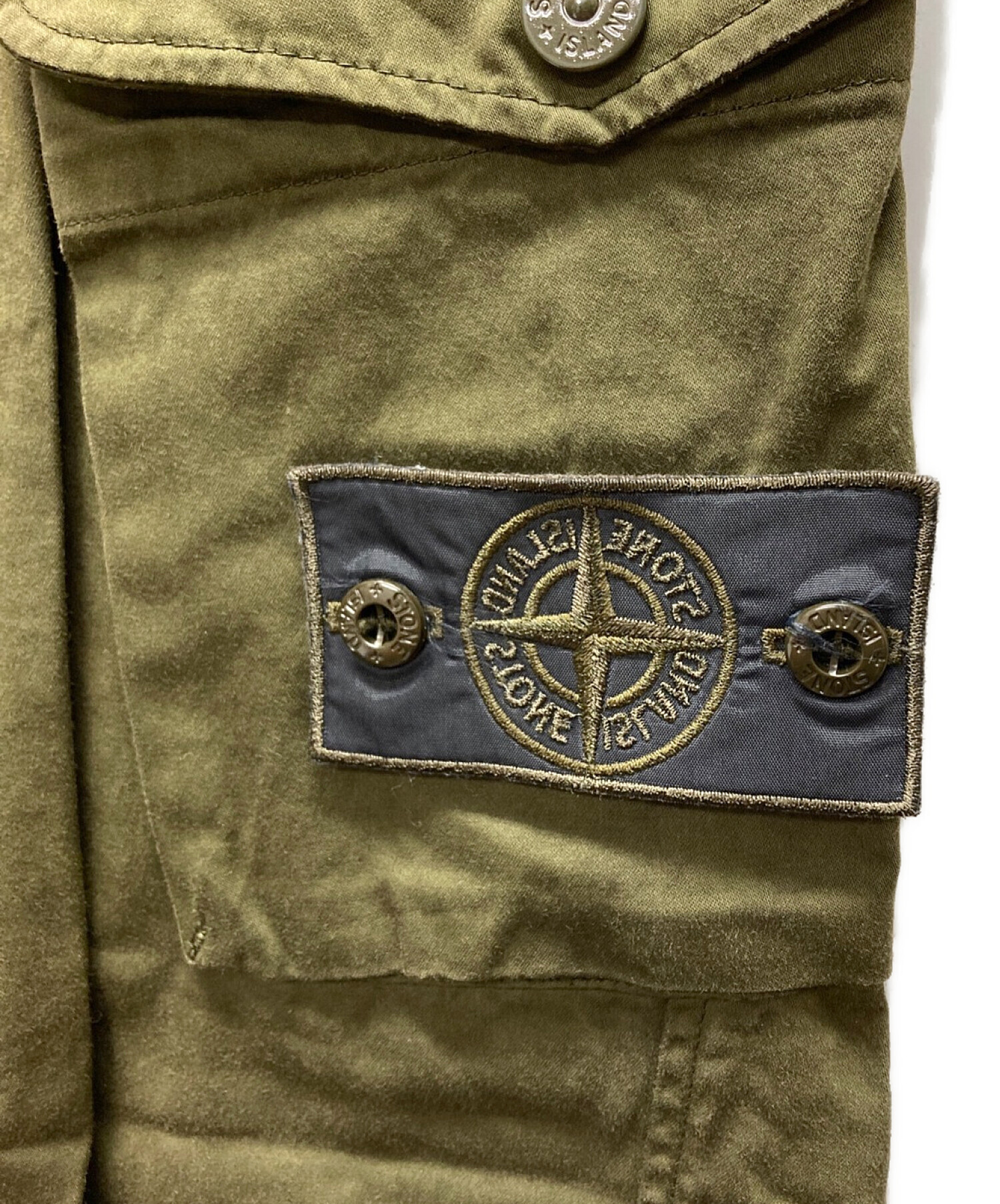 STONE ISLAND (ストーンアイランド) ガーメントダイカーゴパンツ オリーブ サイズ:W29