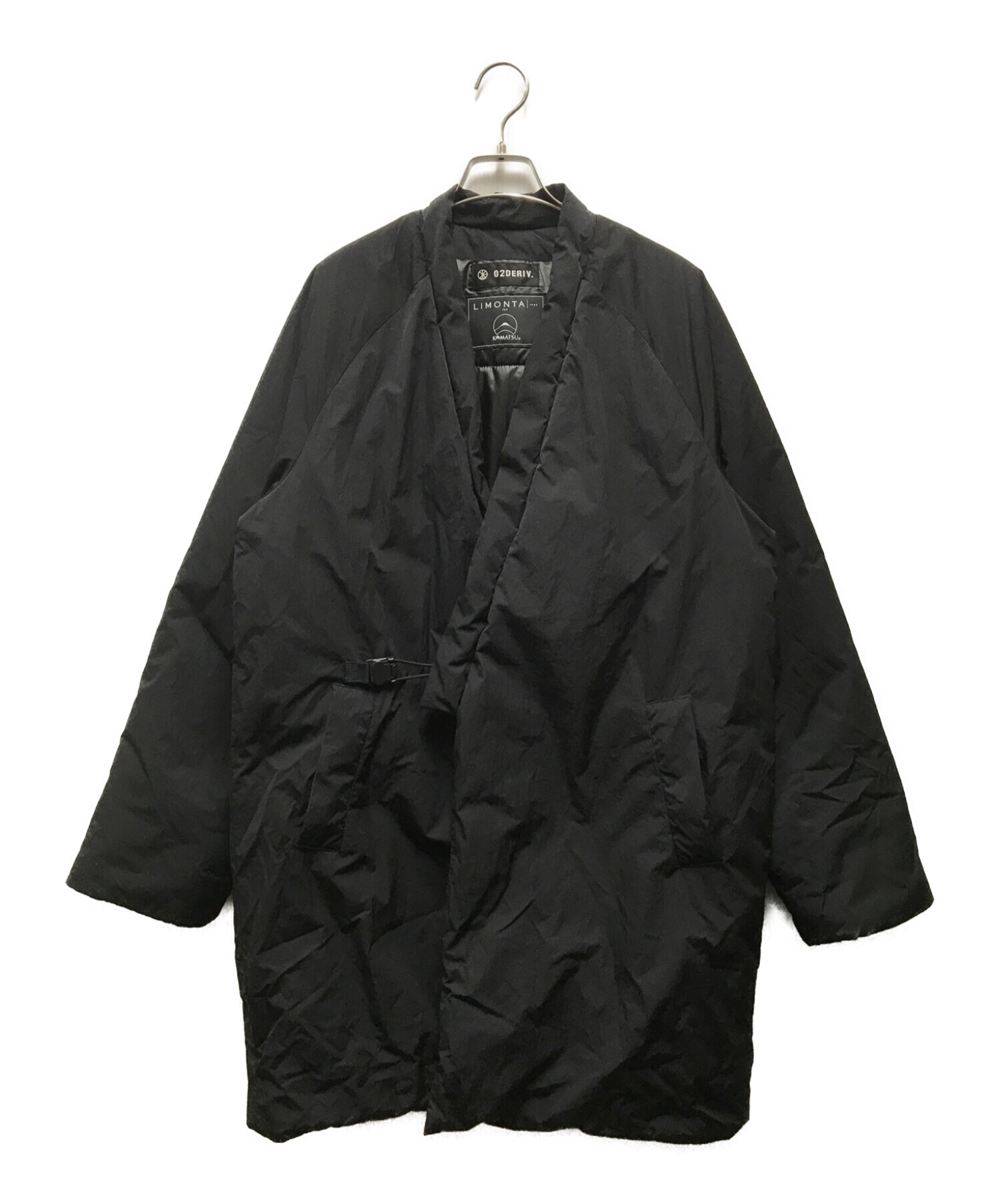 02DERIV (ツーディライヴ) LIMONTA KIMONO COLLAR COAT ブラック サイズ:下記参照