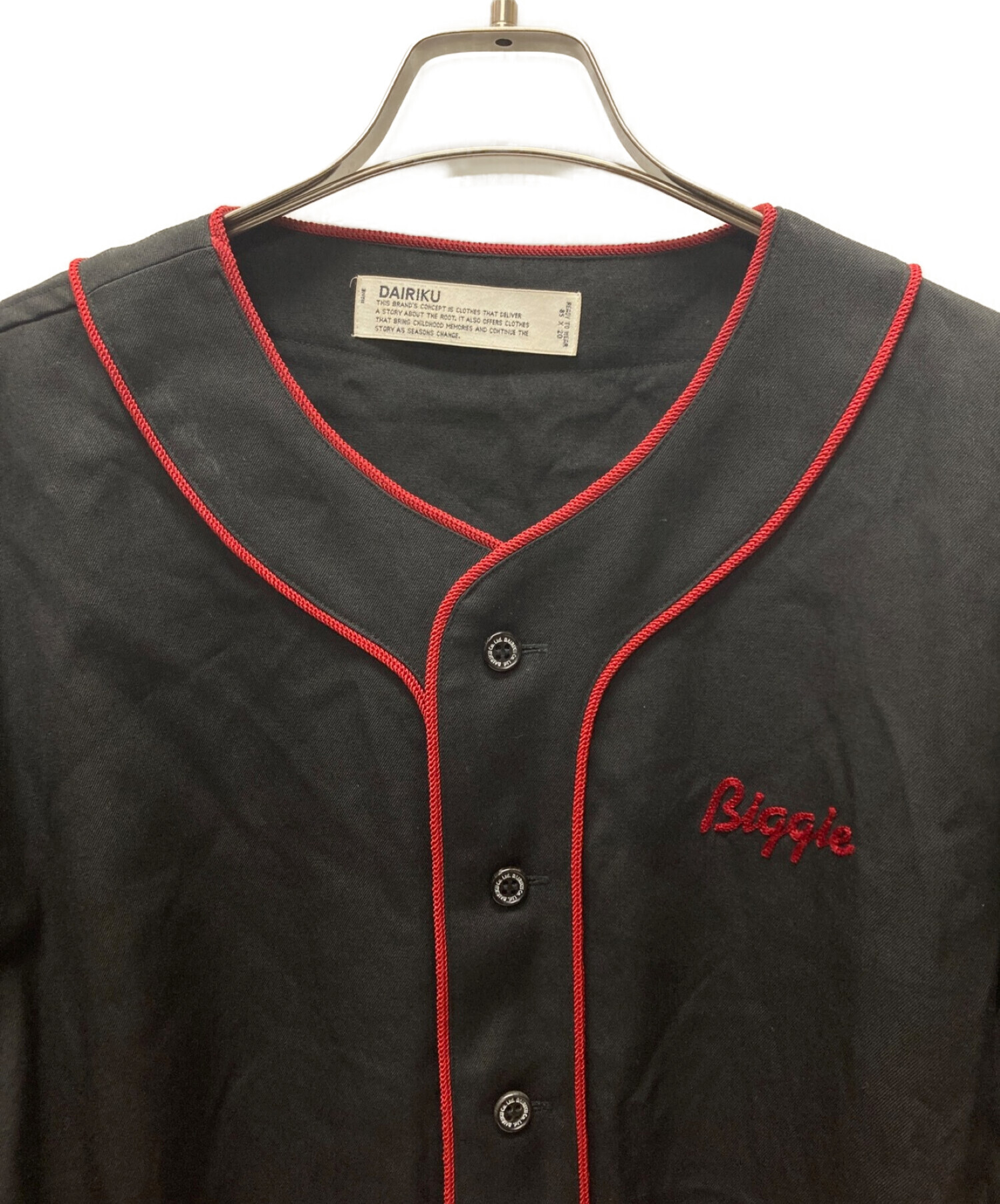 中古・古着通販】DAIRIKU (ダイリク) Baseball Shirt ブラック×レッド サイズ:Free｜ブランド・古着通販  トレファク公式【TREFAC FASHION】スマホサイト