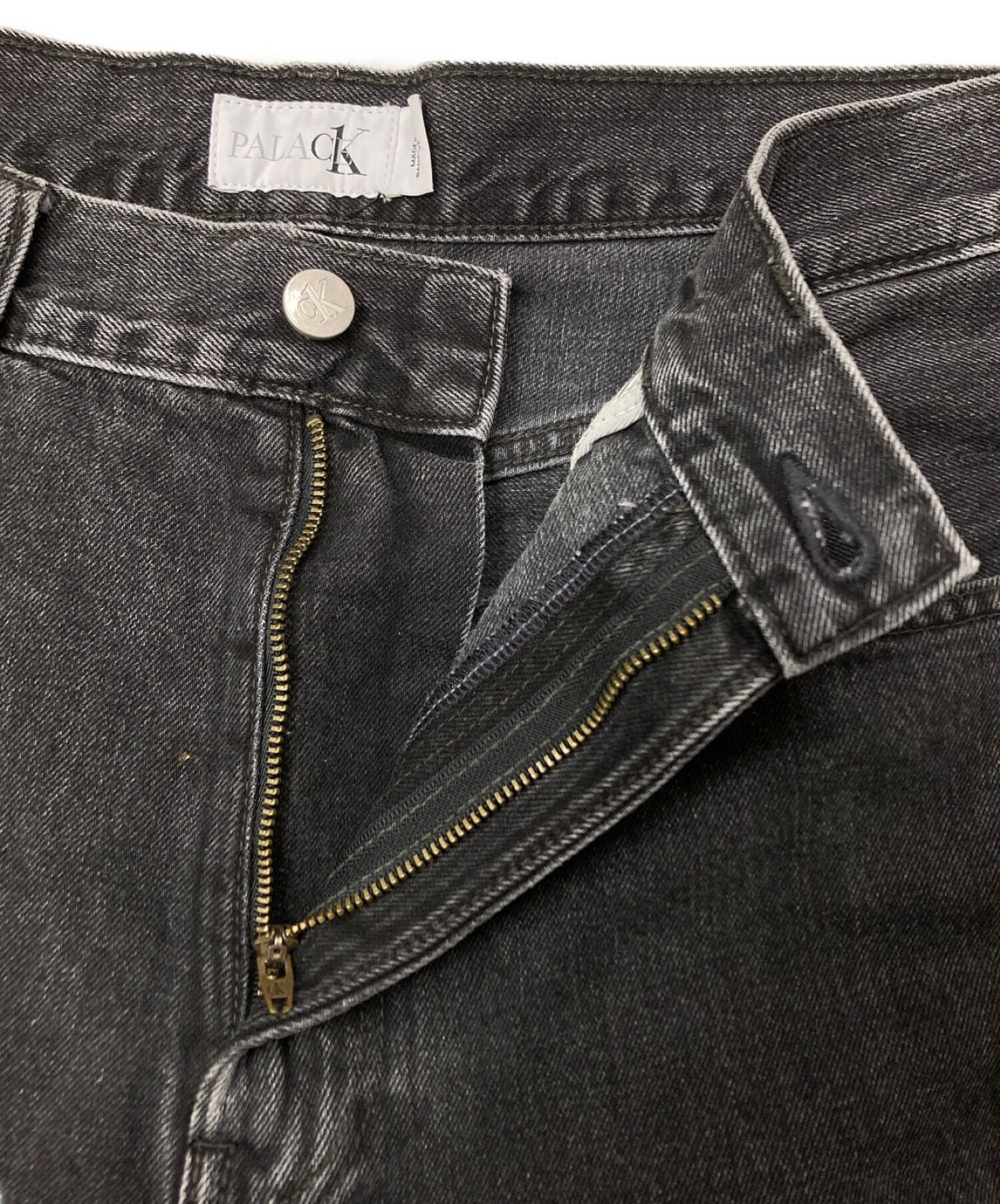 Calvin Klein (カルバンクライン) PALACE (パレス) バギーブラックデニムパンツ ブラック サイズ:SIZE 32