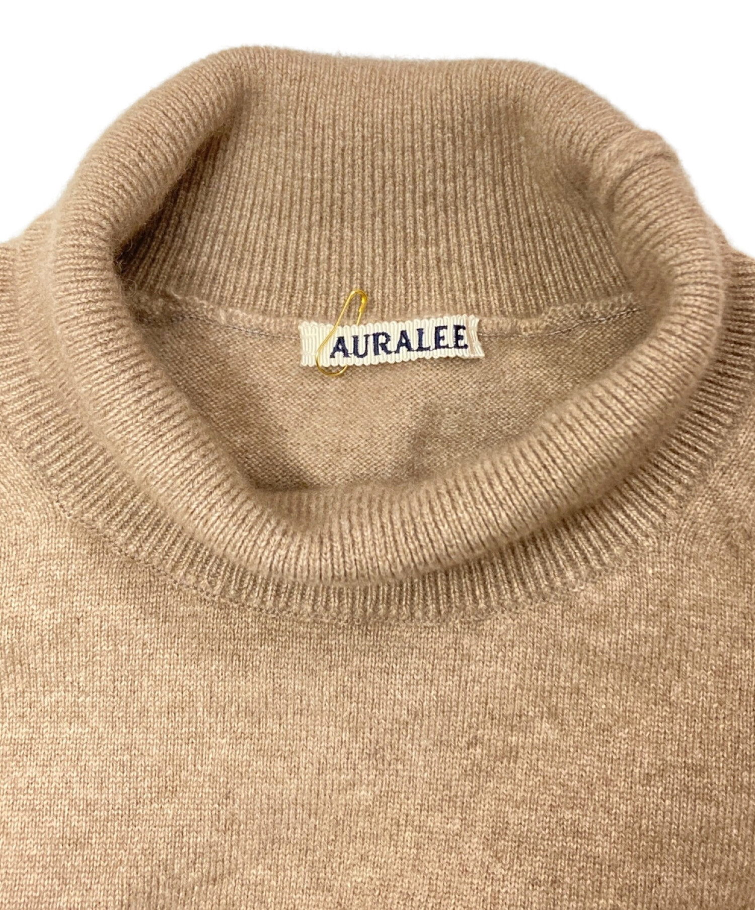 中古・古着通販】AURALEE (オーラリー) BABY CASHMERE KNIT TURTLE ベージュ サイズ:5｜ブランド・古着通販  トレファク公式【TREFAC FASHION】スマホサイト