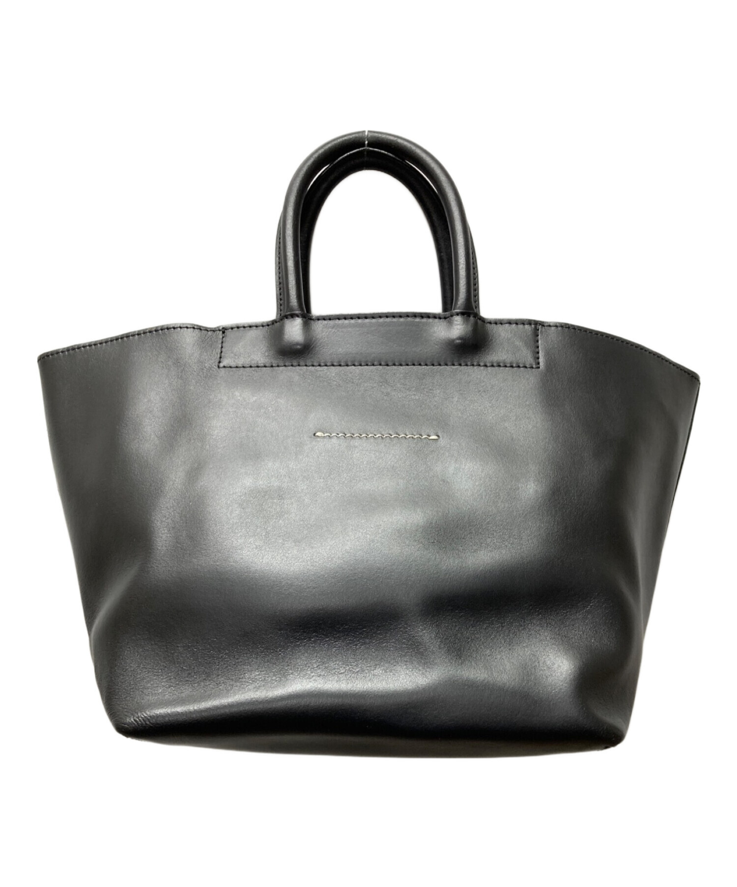 中古・古着通販】MM6 Maison Margiela (エムエムシックス メゾンマルジェラ) LEATHER TOTE BAG  ブラック｜ブランド・古着通販 トレファク公式【TREFAC FASHION】スマホサイト