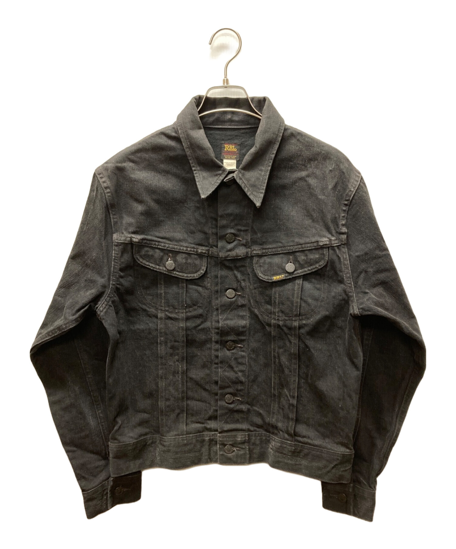 RRL (ダブルアールエル) Lot 271 Trucker Jacket Unlined Wornトラッカーデニムジャケット ブラック サイズ:Ｍ