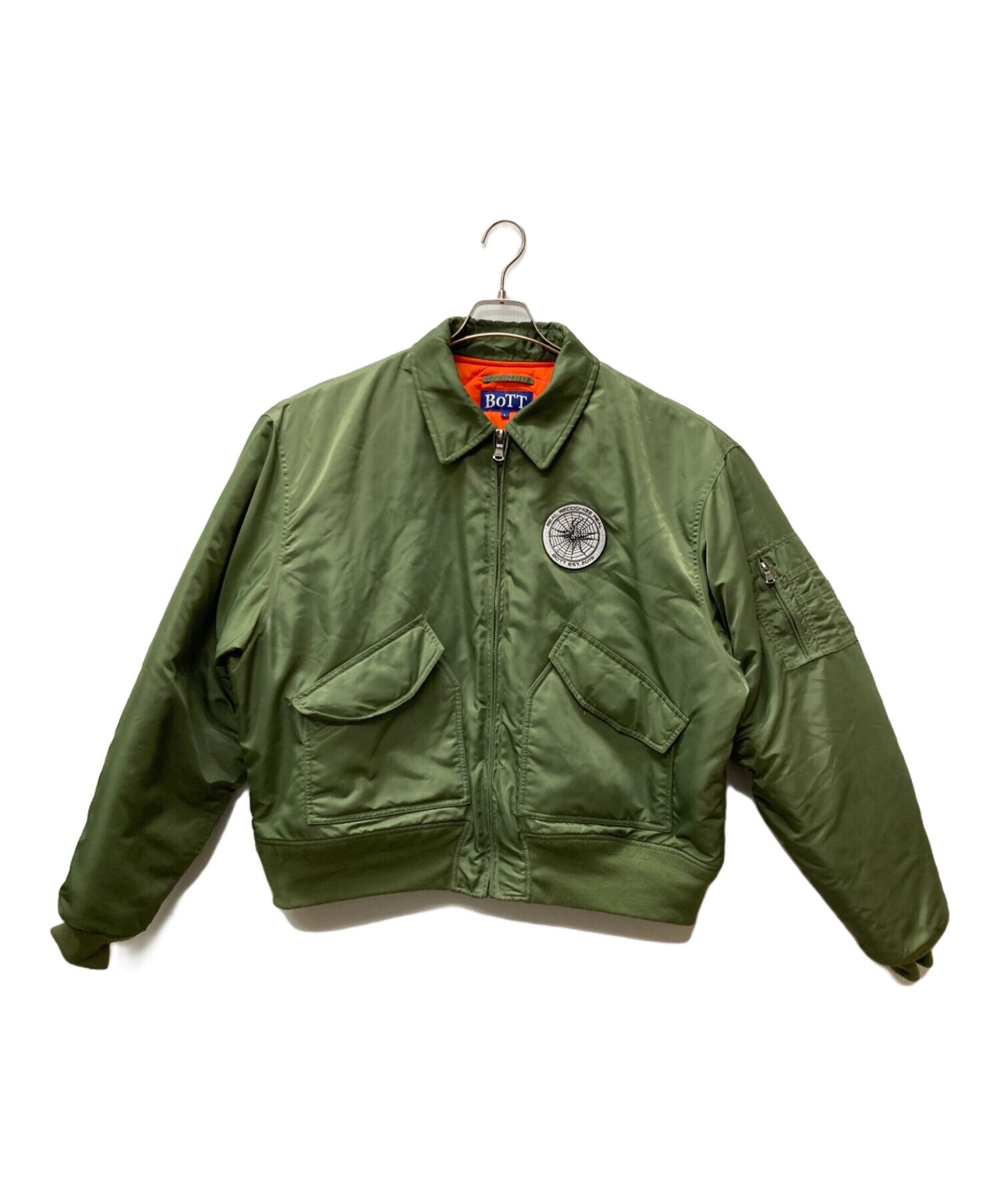 中古・古着通販】BoTT (ボット) Nylon Flight Jacket オリーブ サイズ ...