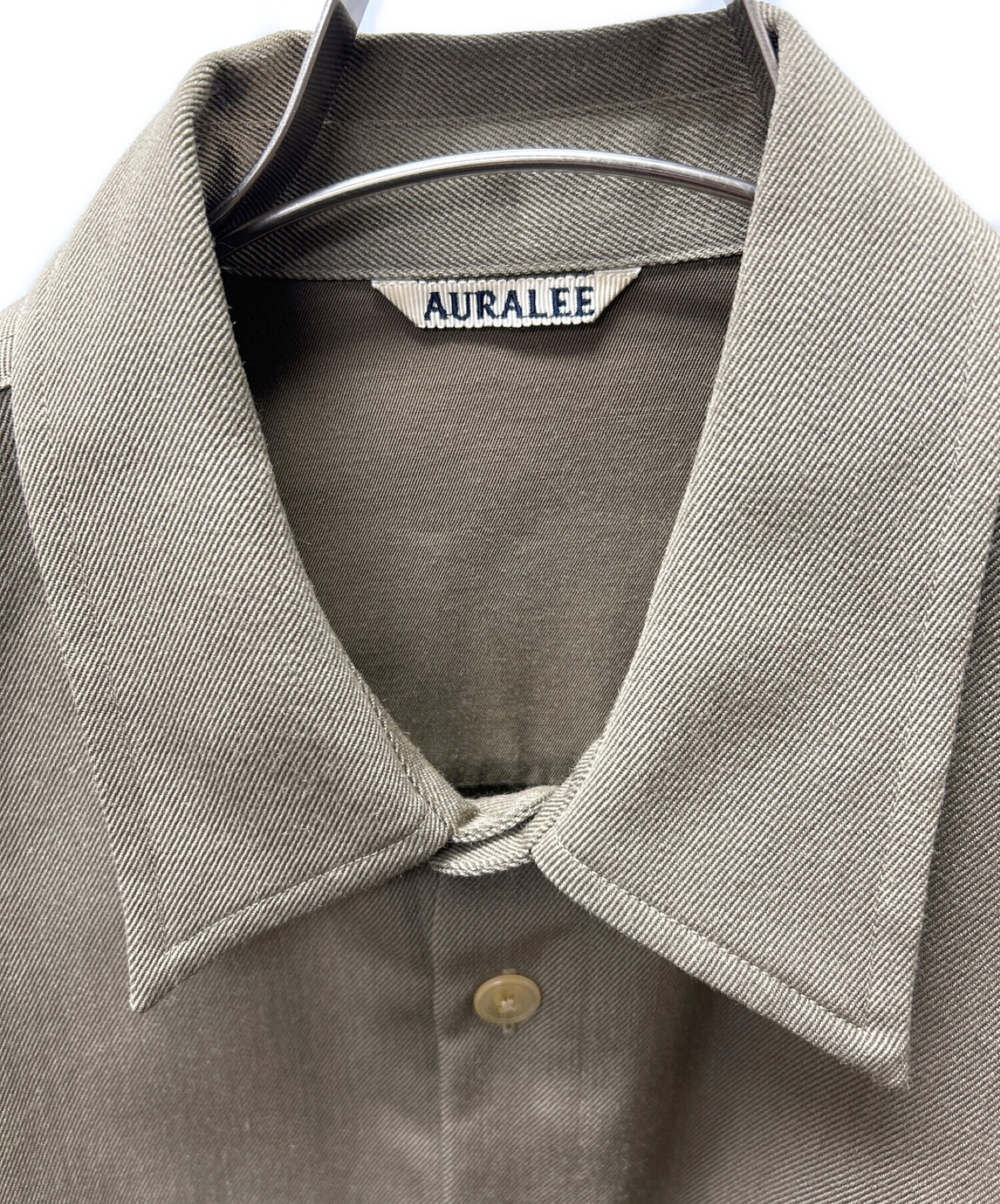 中古・古着通販】AURALEE (オーラリー) Wool Kid Mohair Gabardine Shirt ウールキッドモヘアギャバジンシャツ  ベージュ サイズ:4｜ブランド・古着通販 トレファク公式【TREFAC FASHION】スマホサイト