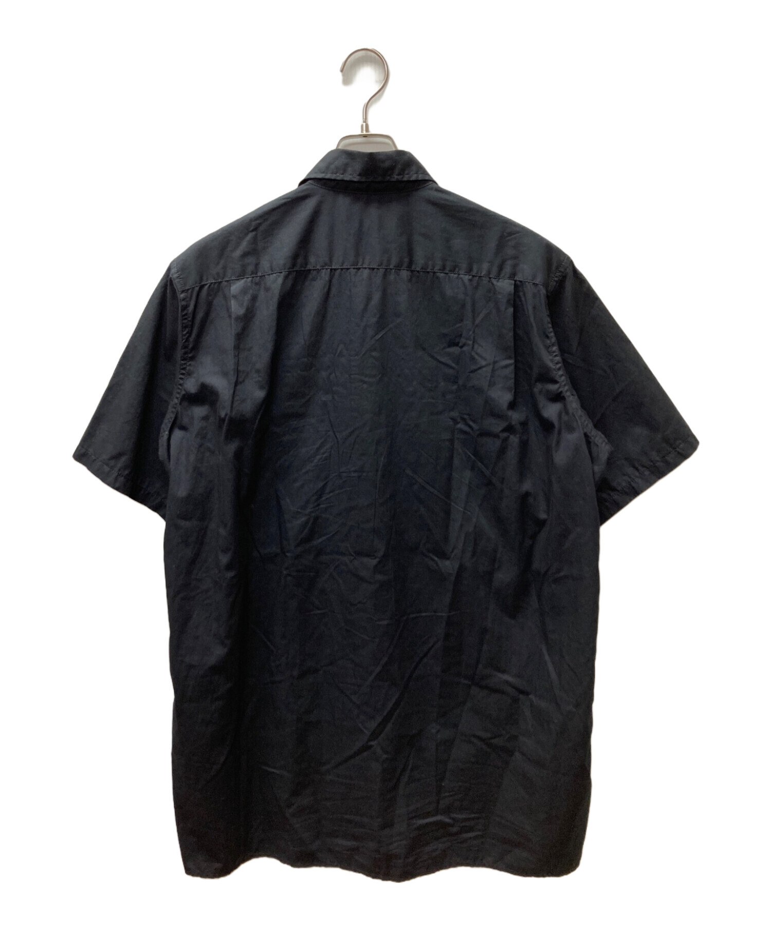 中古・古着通販】Yohji Yamamoto pour homme (ヨウジヤマモト プールオム) 環縫いブロード半袖パッチワークシャツ ブラック  サイズ:3｜ブランド・古着通販 トレファク公式【TREFAC FASHION】スマホサイト