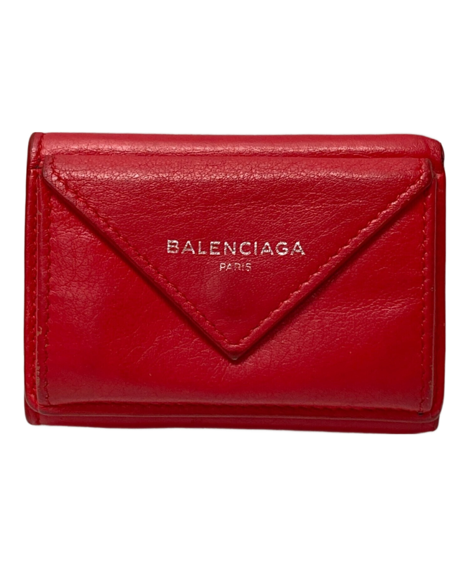 中古・古着通販】BALENCIAGA (バレンシアガ) ペーパーミニウォレット レッド｜ブランド・古着通販 トレファク公式【TREFAC  FASHION】スマホサイト