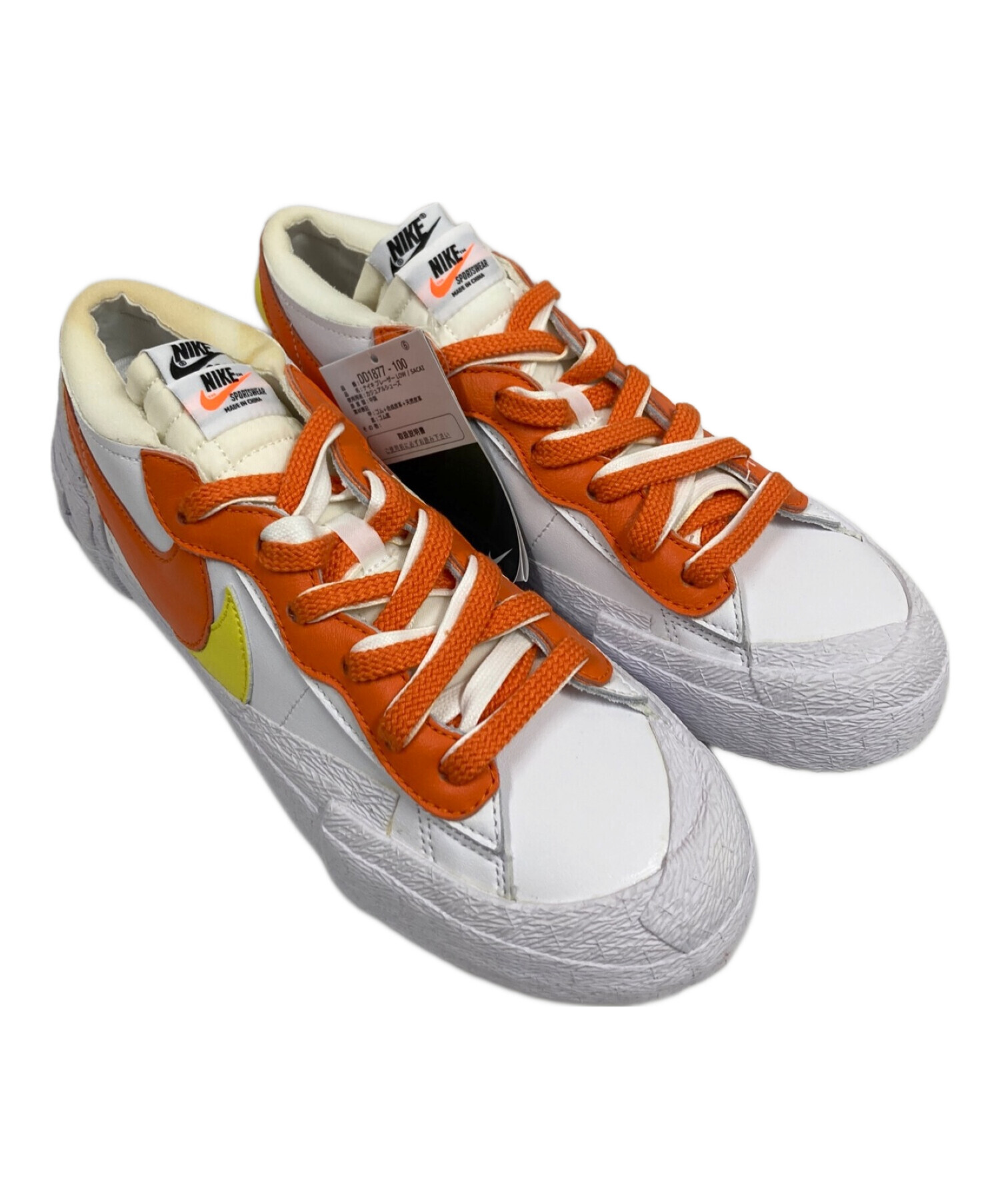 中古・古着通販】NIKE (ナイキ) sacai (サカイ) ナイキブレーザーLOW オレンジ×ホワイト サイズ:26.5 未使用品｜ブランド・古着通販  トレファク公式【TREFAC FASHION】スマホサイト