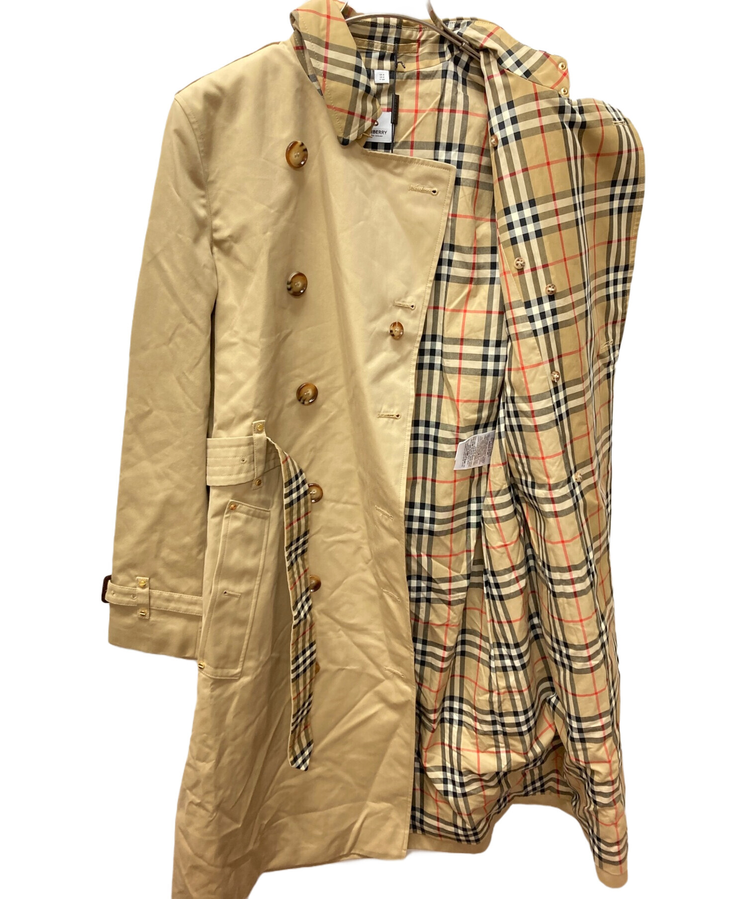 中古・古着通販】BURBERRY (バーバリー) ヴィンテージチェックパネルトレンチコート ベージュ サイズ:40｜ブランド・古着通販  トレファク公式【TREFAC FASHION】スマホサイト