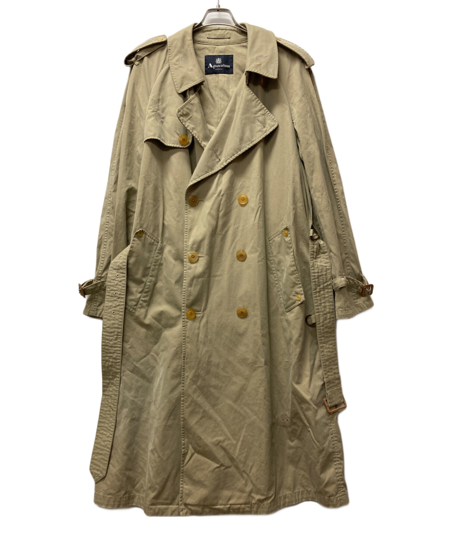 中古・古着通販】Aquascutum (アクアスキュータム) ダメージ加工トレンチコート ベージュ サイズ:42｜ブランド・古着通販  トレファク公式【TREFAC FASHION】スマホサイト