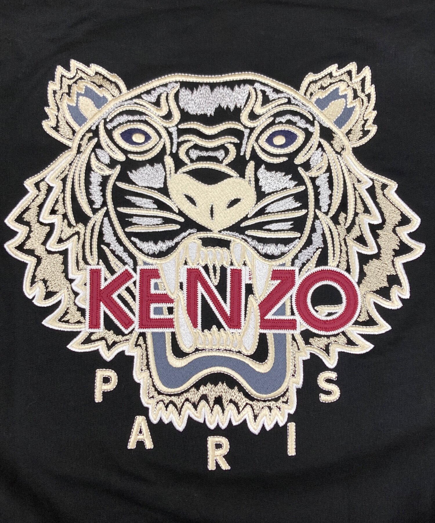 KENZO (ケンゾー) タイガー刺繍スウェット ブラック サイズ:Ｌ