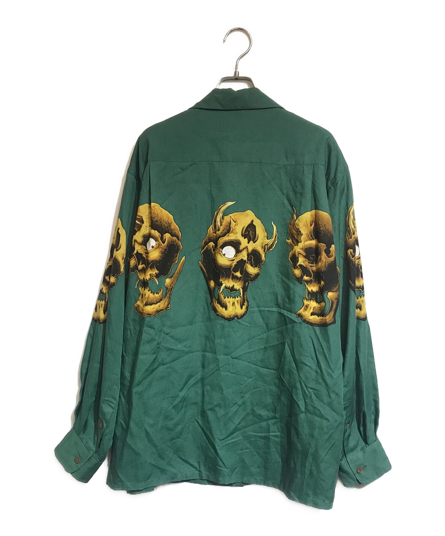 中古・古着通販】WACKO MARIA (ワコマリア) 56 tatto studio (タトゥースタジオ) L／S HAWAIIAN SHIRT  グリーン サイズ:L｜ブランド・古着通販 トレファク公式【TREFAC FASHION】スマホサイト