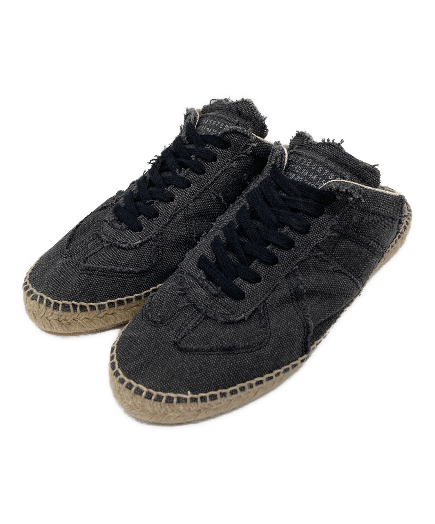 中古・古着通販】Maison Margiela (メゾンマルジェラ) エスパドリーユ キャンバスサンダル ブラック サイズ:40｜ブランド・古着通販  トレファク公式【TREFAC FASHION】スマホサイト