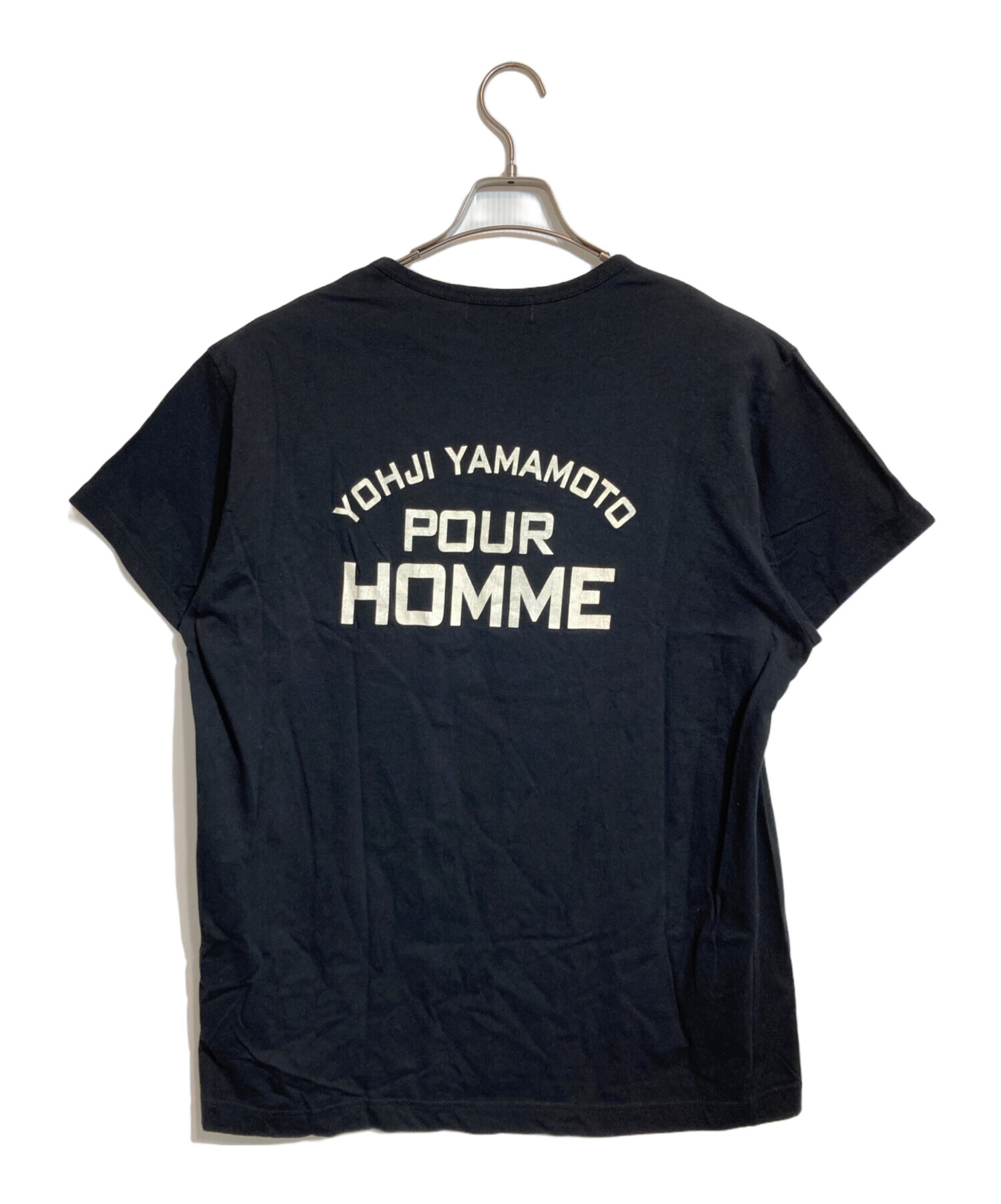 中古・古着通販】Yohji Yamamoto pour homme (ヨウジヤマモト プールオム) 半袖Tシャツ ブラック  サイズ:３｜ブランド・古着通販 トレファク公式【TREFAC FASHION】スマホサイト