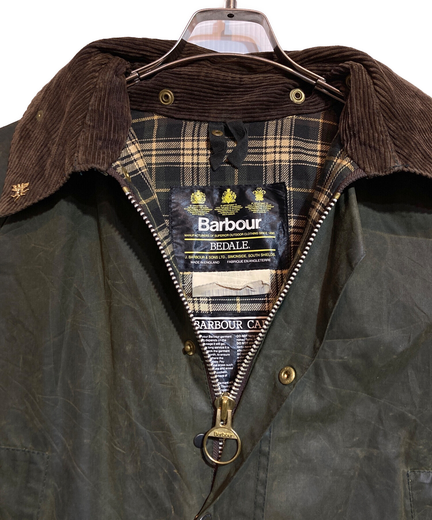 Barbour (バブアー) CLASSIC BEDALEオイルドジャケット オリーブ サイズ:40