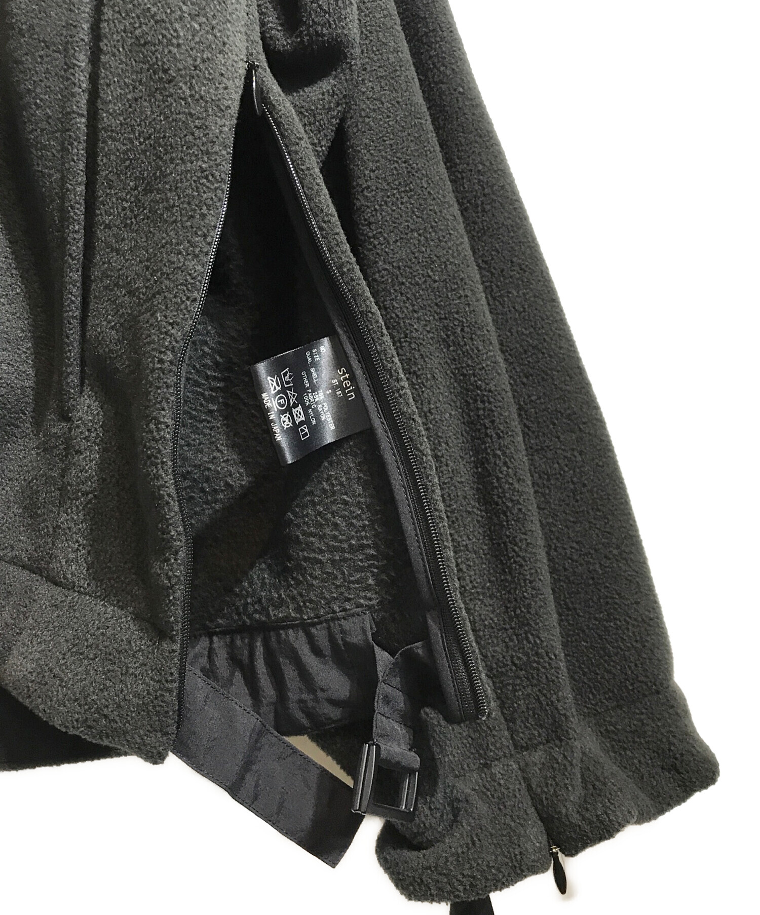 stein (シュタイン) OVER SLEEVE SLASH FLEECE TOP ブラック サイズ:Ｓ