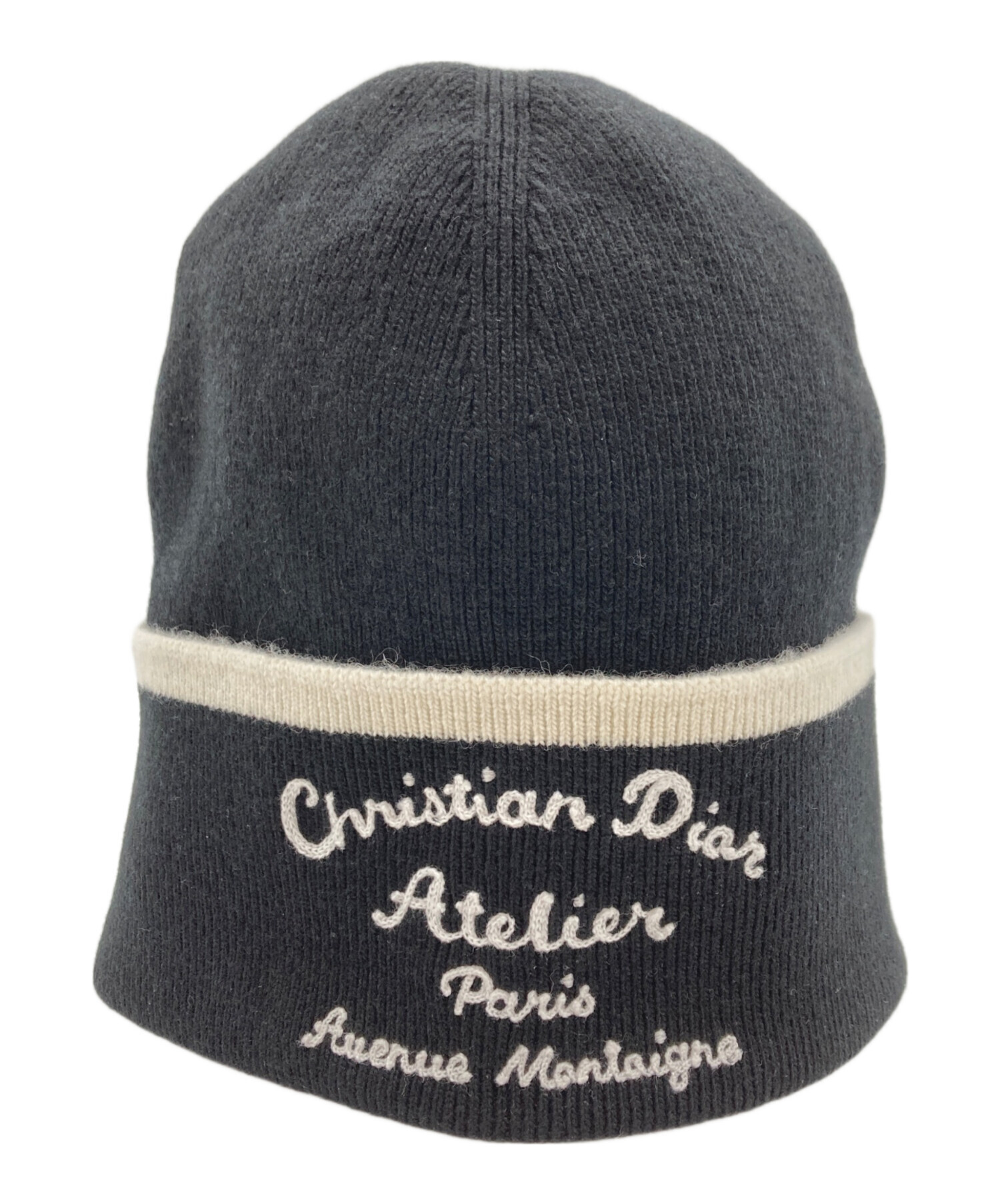 中古・古着通販】Christian Dior (クリスチャン ディオール) アトリエロゴ刺繍ニット帽 ブラック サイズ:M｜ブランド・古着通販  トレファク公式【TREFAC FASHION】スマホサイト