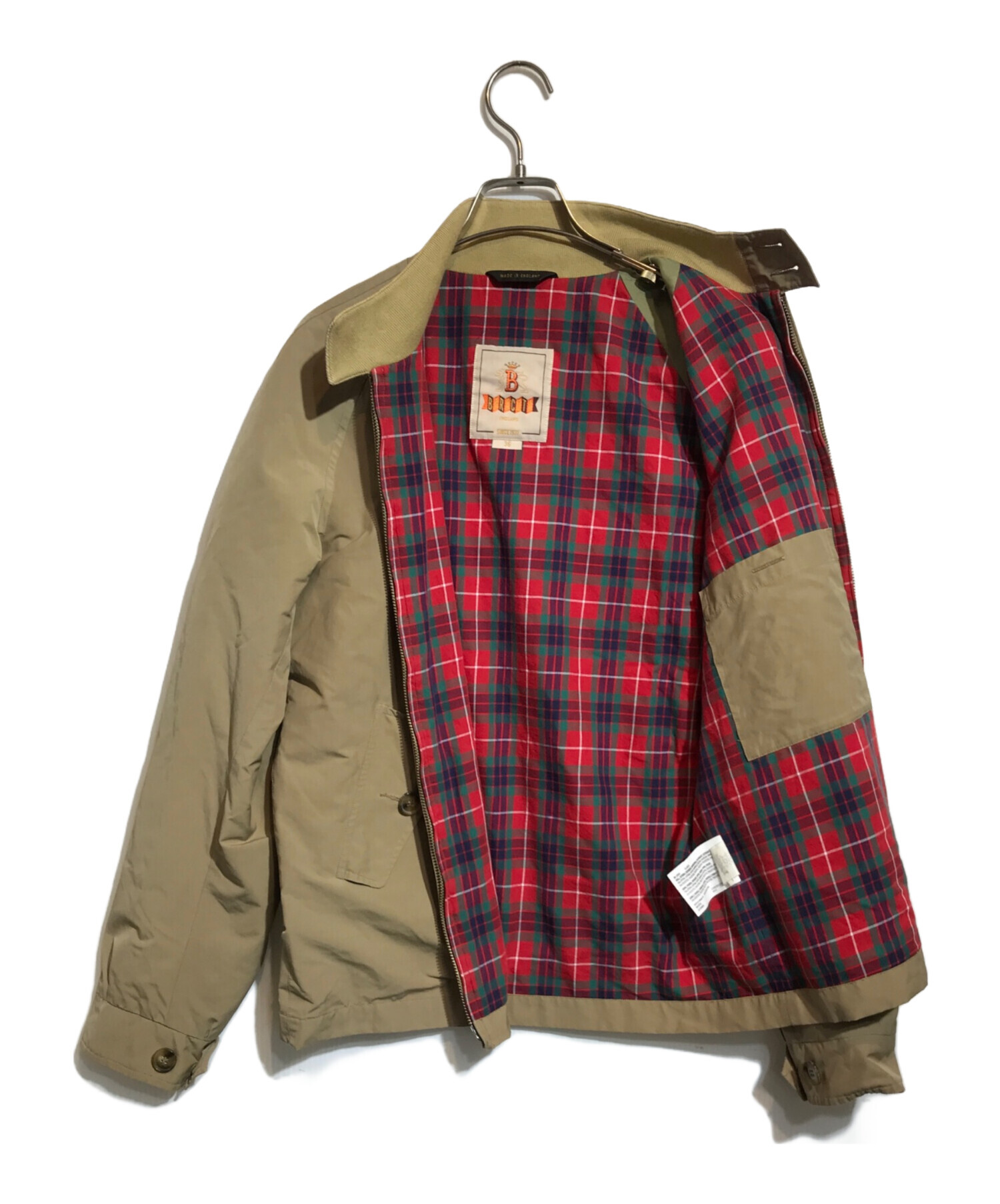 中古・古着通販】BARACUTA (バラクータ) G9裏チェックスイングトップ ベージュ サイズ:36｜ブランド・古着通販  トレファク公式【TREFAC FASHION】スマホサイト