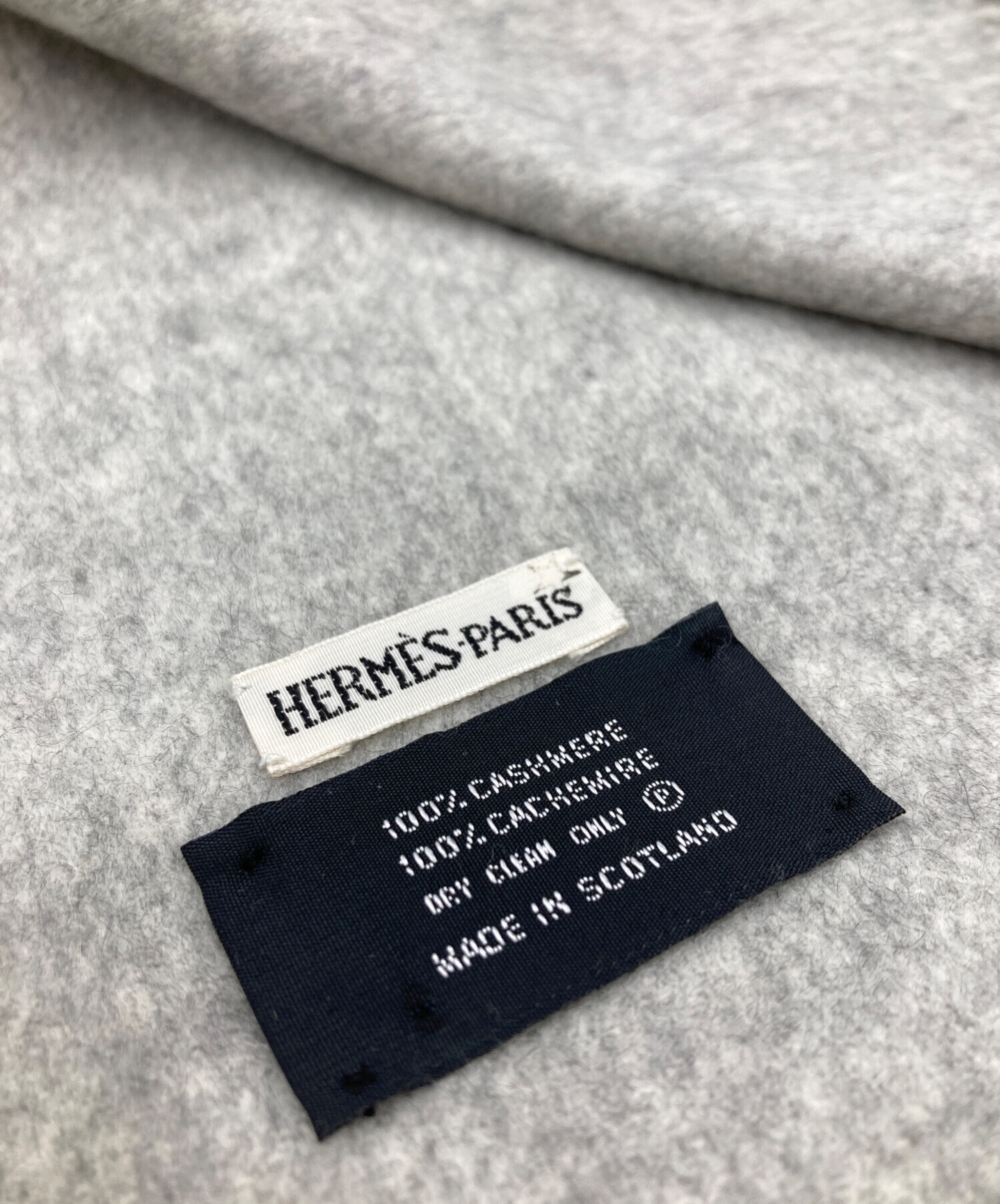 中古・古着通販】HERMES (エルメス) カシミヤマフラー グレー｜ブランド・古着通販 トレファク公式【TREFAC FASHION】スマホサイト