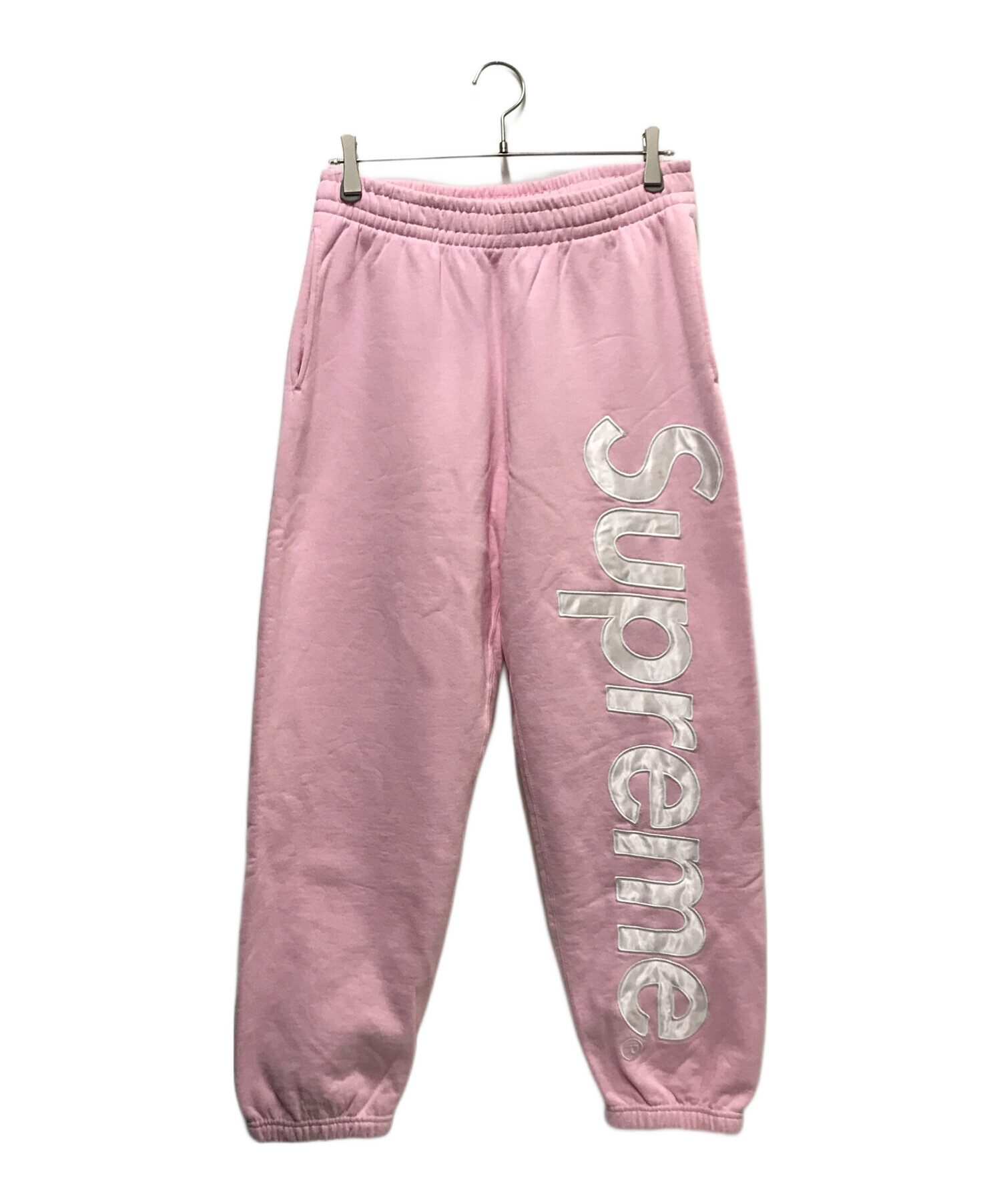 SUPREME (シュプリーム) Satin Applique Sweat pant ピンク サイズ:S